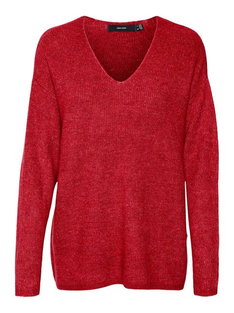 Vero Moda V-Ausschnitt-Pullover VMCREWLEFILE LS V-NECK BLOUSE NOOS günstig online kaufen