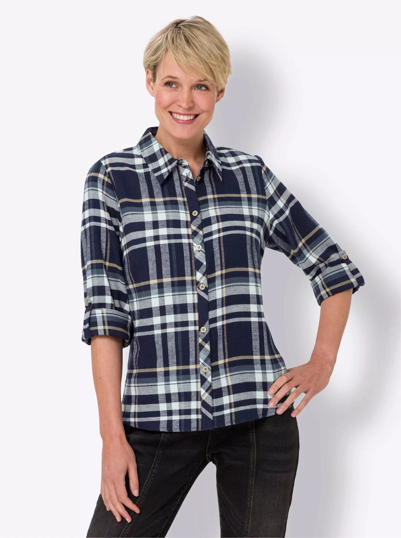 Classic Basics Flanellbluse günstig online kaufen