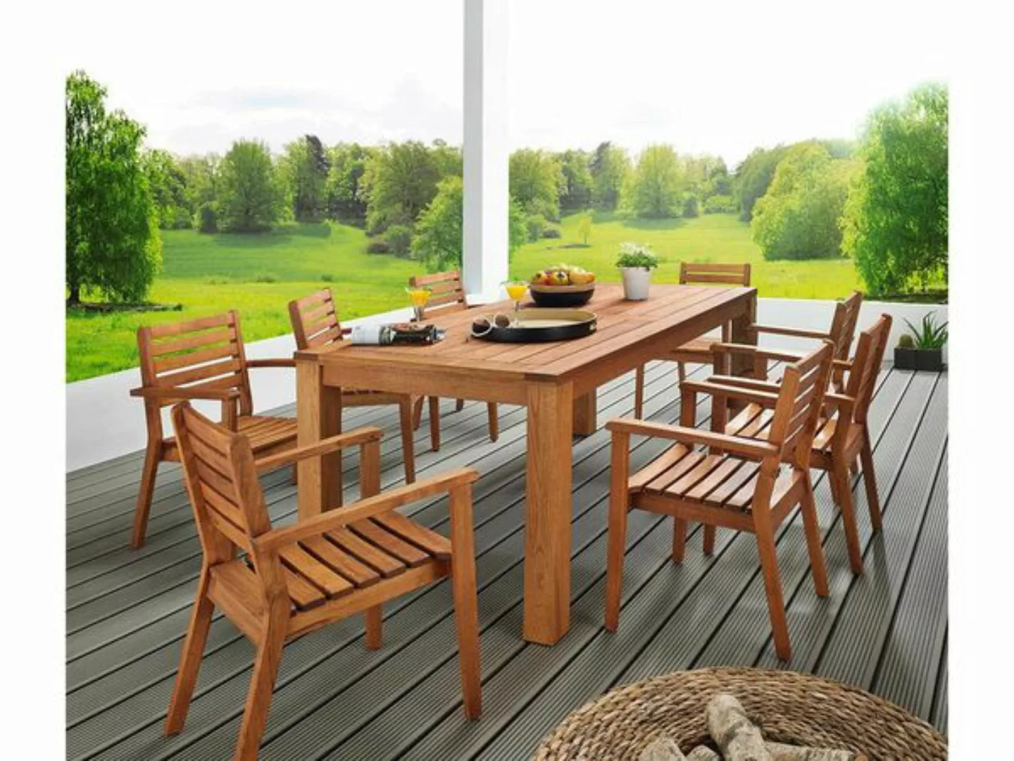 Gartenmöbel-set 'Cavo', 9-teilig, 8 Sessel, 1 Tisch günstig online kaufen