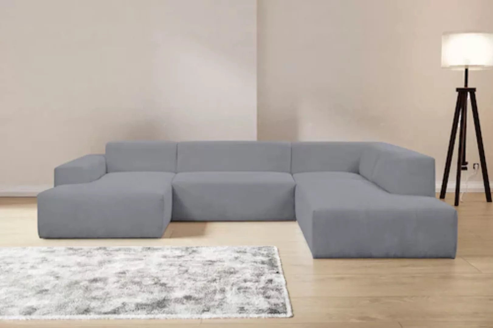 WERK2 Wohnlandschaft Zeus U-Form, Curvy Trend Wohnlandschaft mit urbaner Op günstig online kaufen