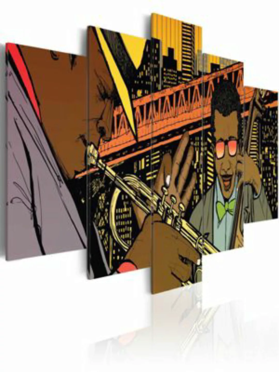 artgeist Wandbild Jazz im Comic braun Gr. 200 x 100 günstig online kaufen