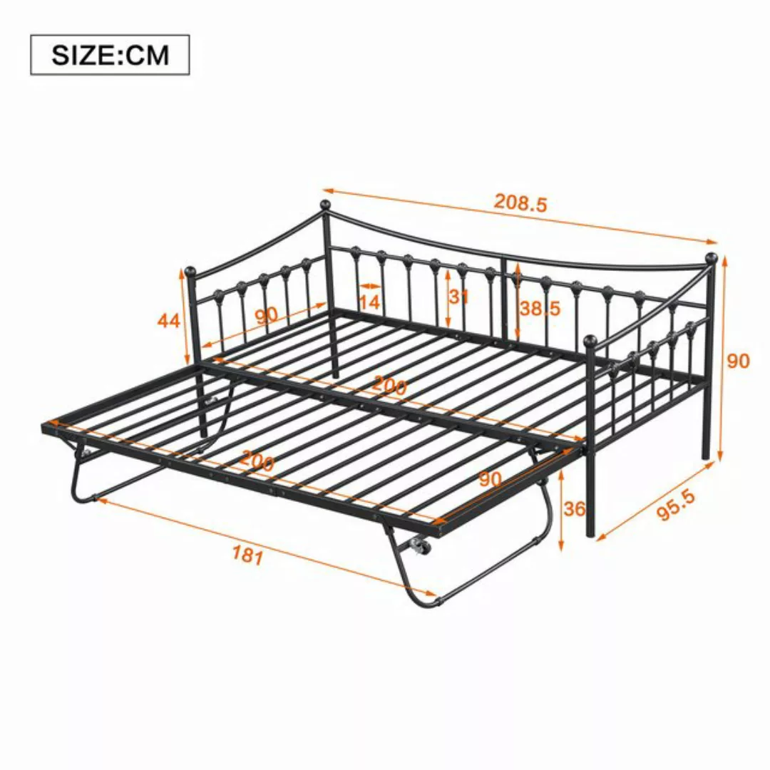 REDOM Kinderbett Einzelbettx2, Klappbett (90 x 200 cm, Sicherheitsgeländer, günstig online kaufen