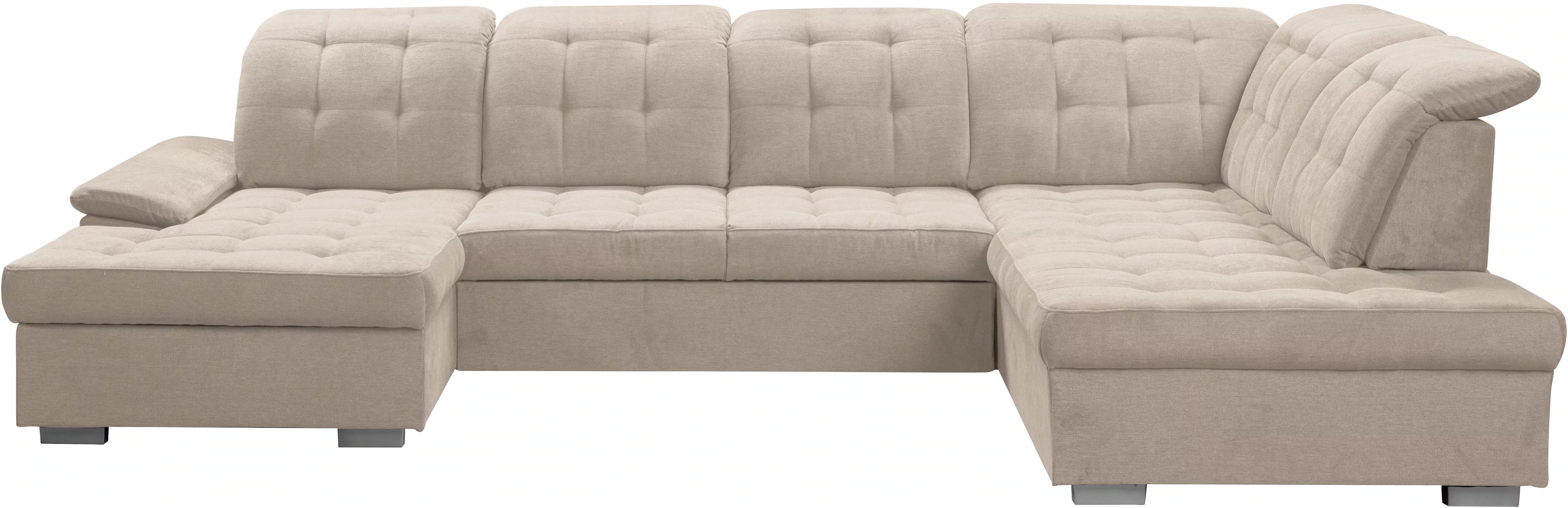 WERK2 Wohnlandschaft "Kordula-New U-Form", Sofa in U-Form mit Schlaffunktio günstig online kaufen