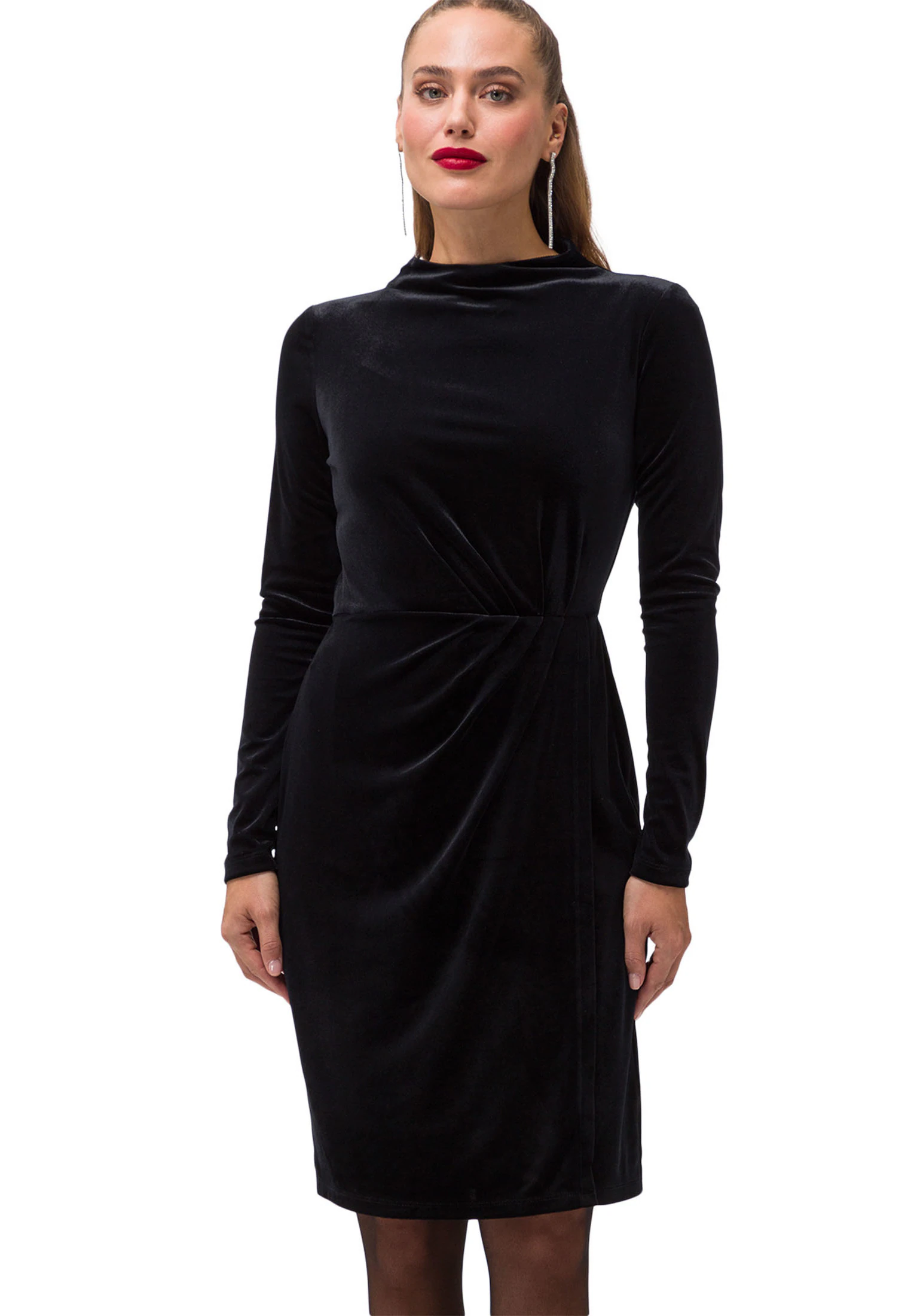 Zero Samtkleid "zero Samtkleid mit hohem Kragen" günstig online kaufen