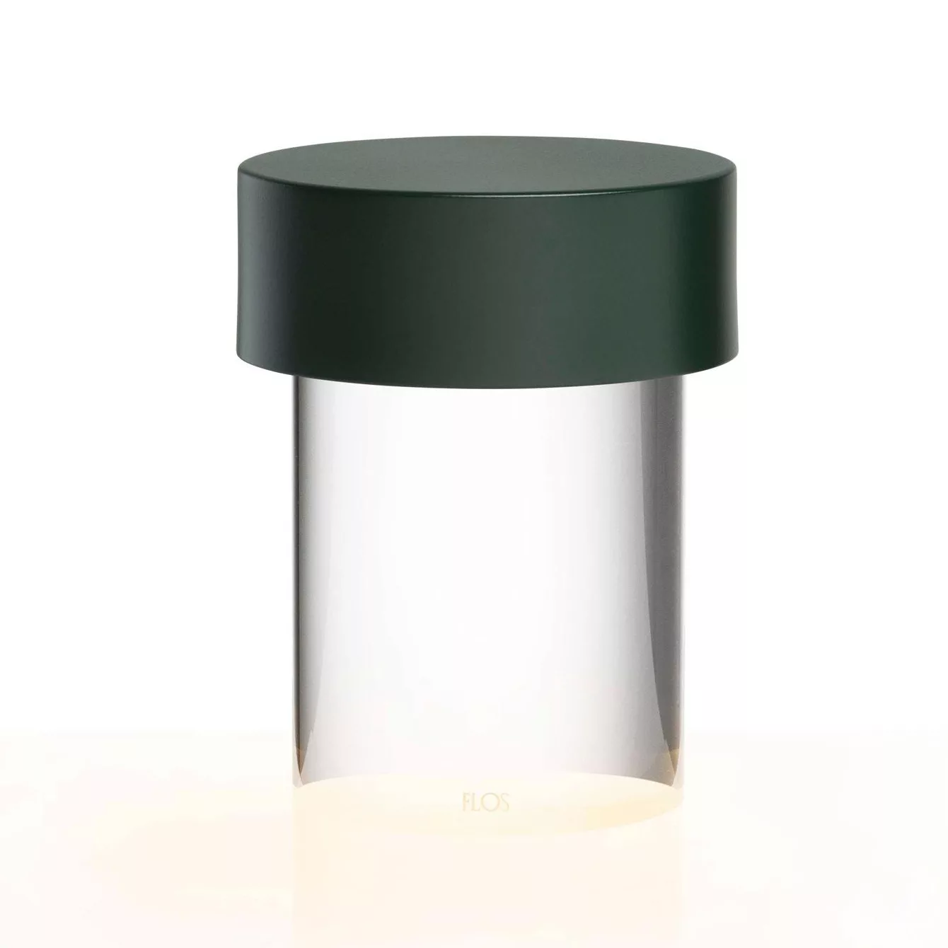 Flos - Last Order LED Tischleuchte mit Akku klar - grün/matt/H 14cm x Ø 10c günstig online kaufen