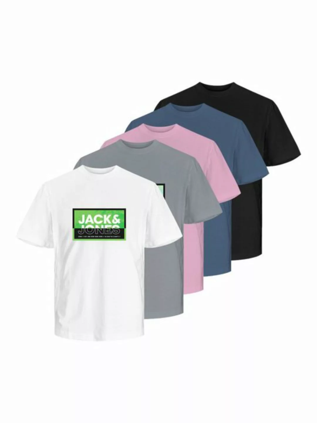 Jack & Jones T-Shirt LOGAN SUMMER (5-tlg) günstig online kaufen