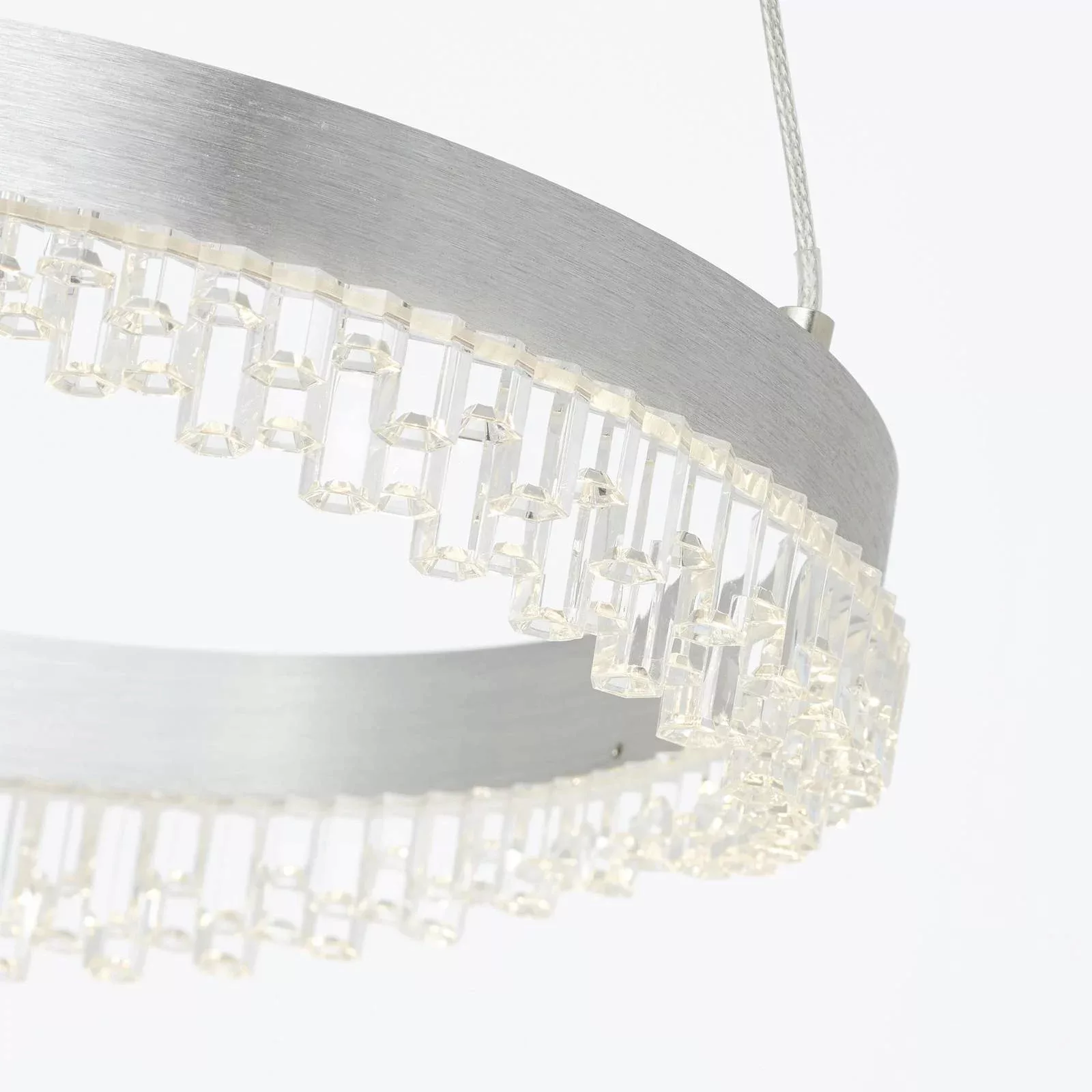 LED-Hängeleuchte Aurora, aluminium, Ø 30 cm, Aluminium, CCT günstig online kaufen