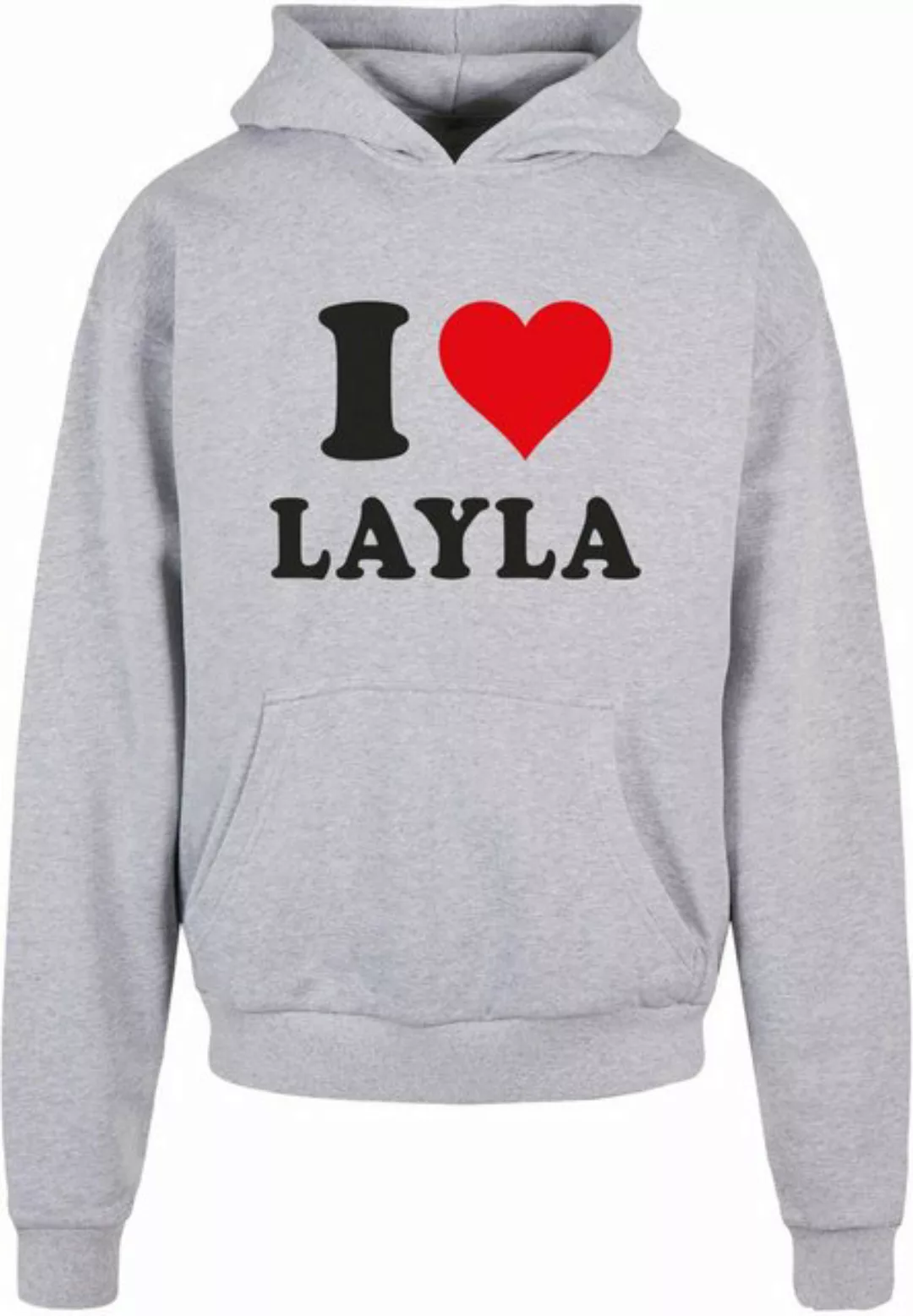 Merchcode Kapuzensweatshirt Merchcode Herren I Love Layla Ultra Heavy Hoody günstig online kaufen