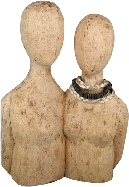 Casablanca by Gilde Dekofigur "Skulptur Pair, natur", Dekoobjekt, aus Holz, günstig online kaufen