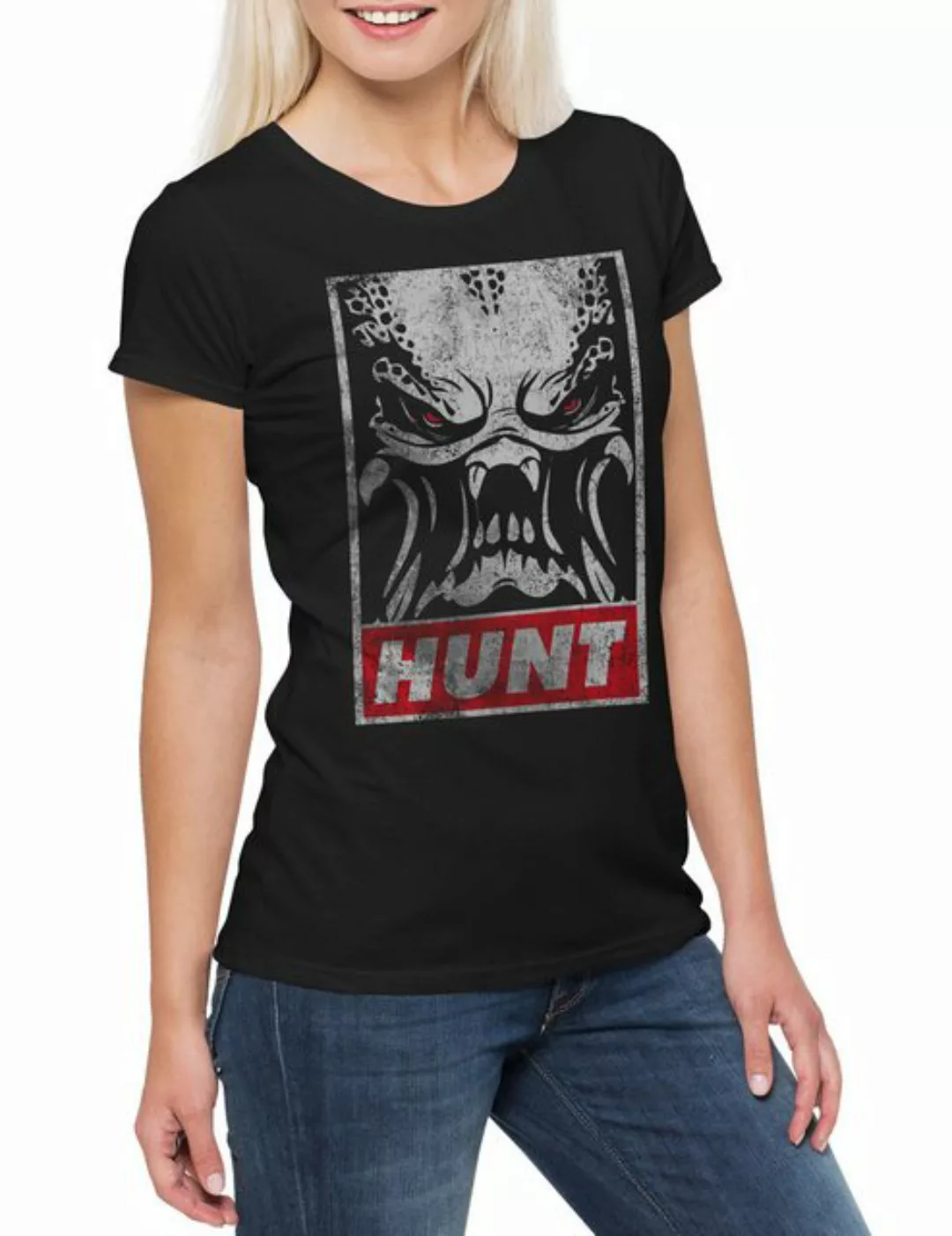 Urban Backwoods Print-Shirt Predator Hunt Damen T-Shirt Ripley Prometheus N günstig online kaufen