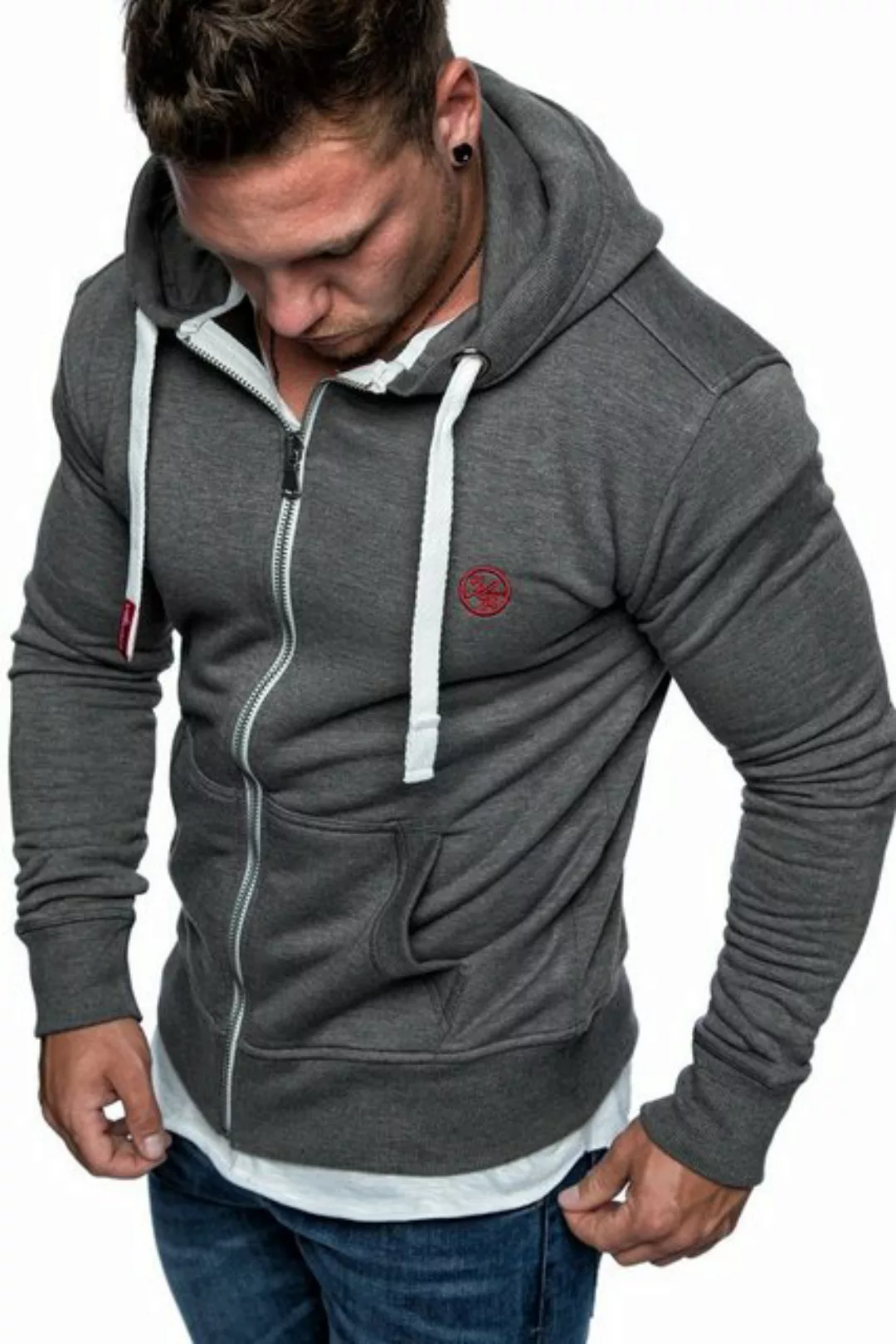 Amaci&Sons Kapuzenpullover TALLAHASSEE Herren Zipper Hoodie Herren Basic Ko günstig online kaufen