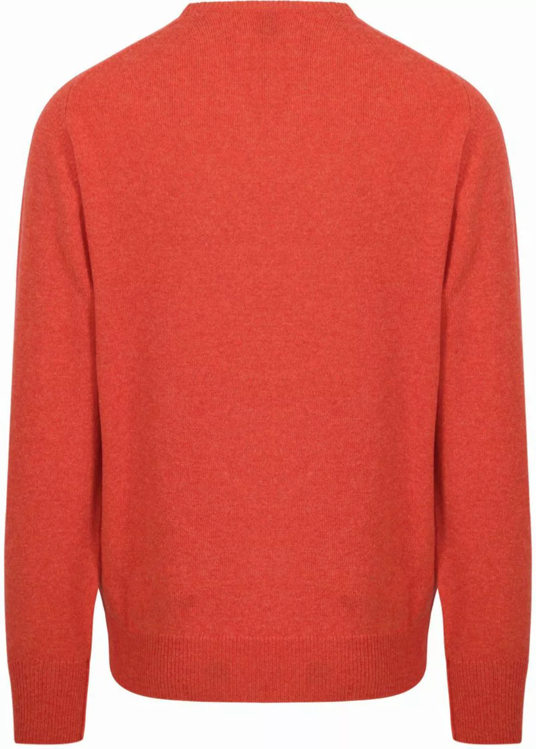 William Lockie V-Auschnitt Pullover Lamwolle Orange - Größe XXL günstig online kaufen