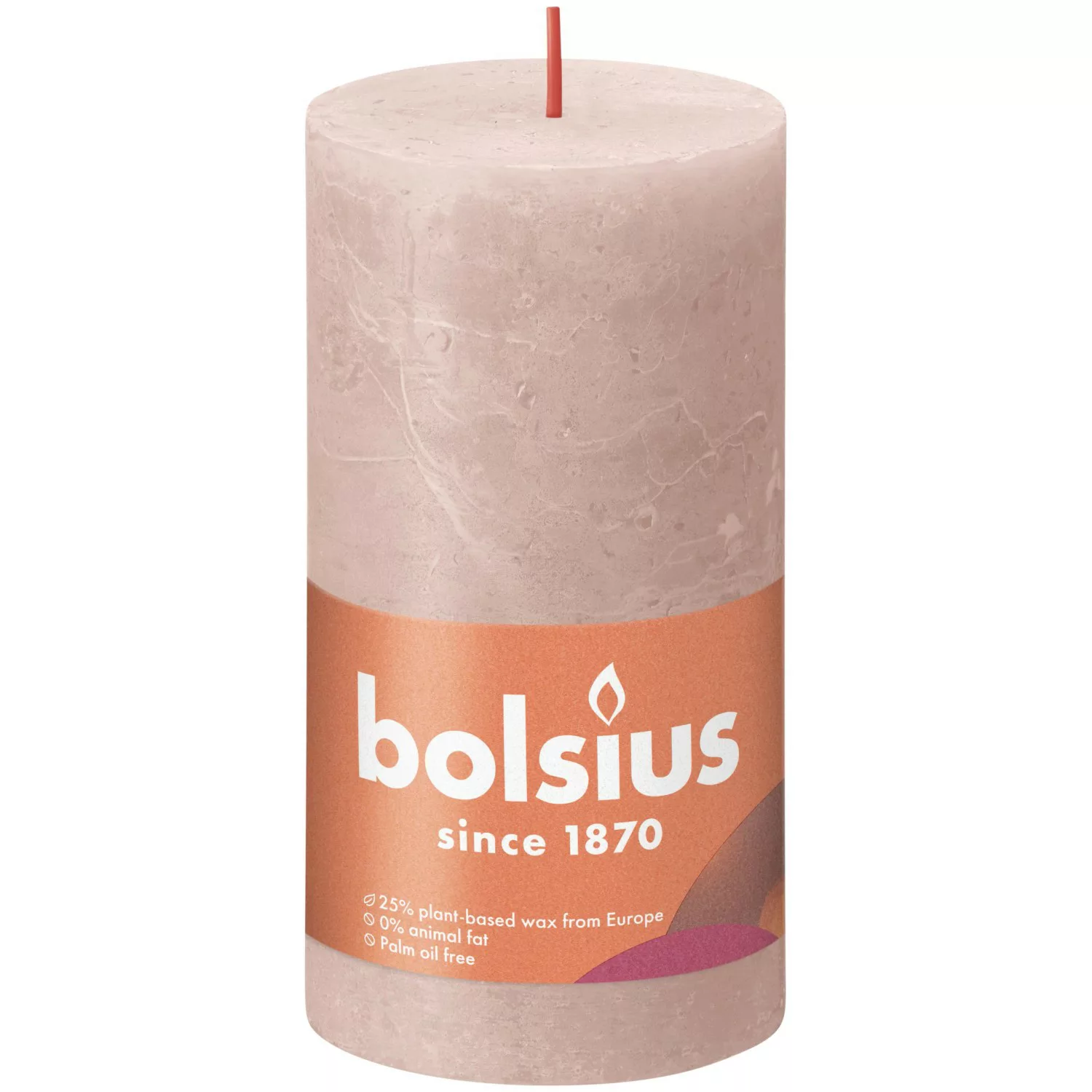 Bolsius Rustik-Kerze Shine 130/68 mm Nebliges Rosa günstig online kaufen