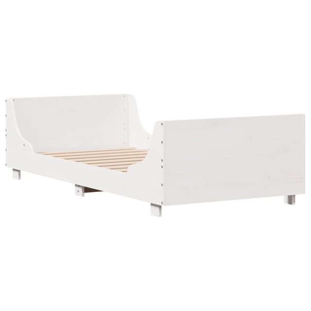 vidaXL Bett Massivholzbett ohne Matratze Weiß 75x190 cm Kiefernholz günstig online kaufen