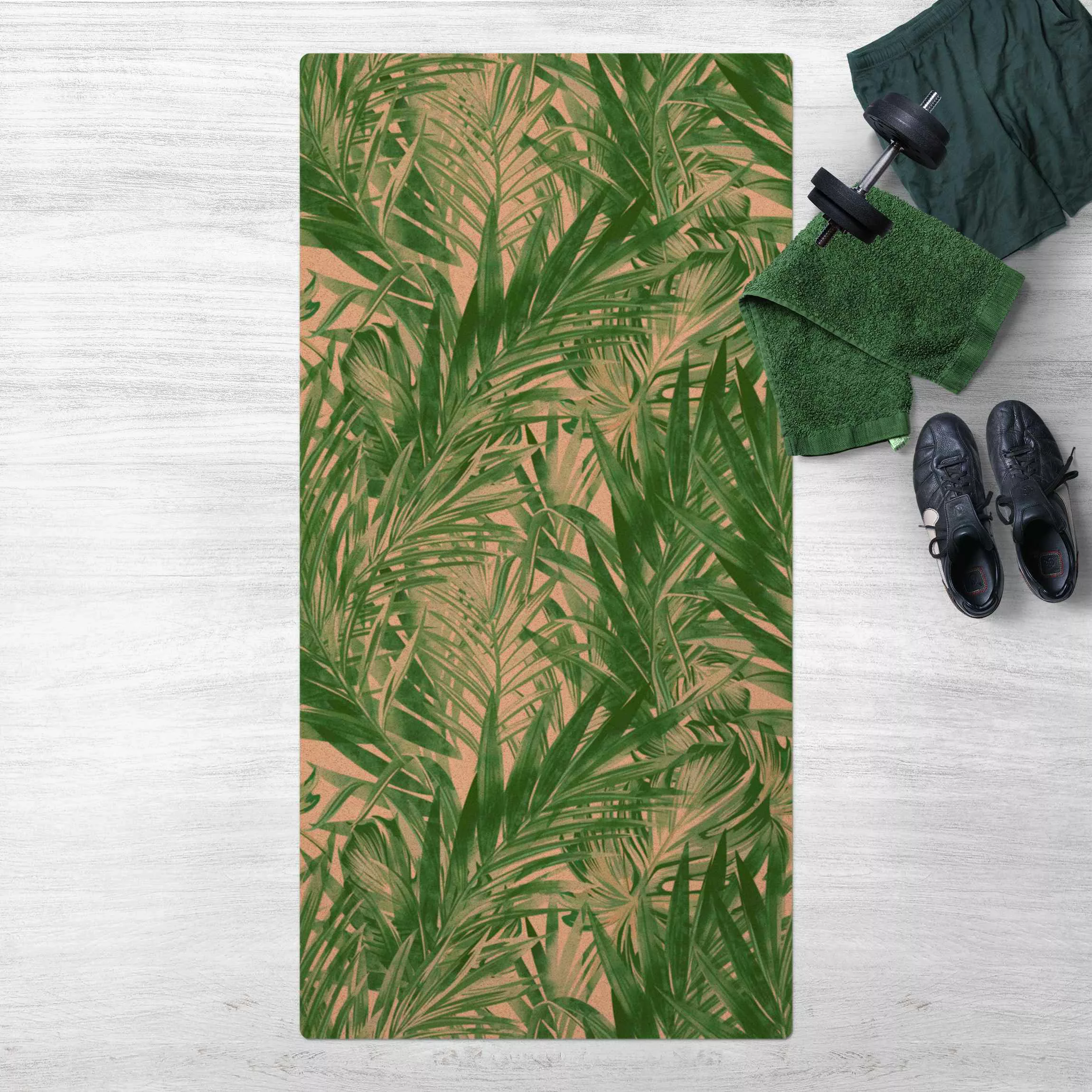 Kork-Teppich Tropisches Unterholz Grün günstig online kaufen