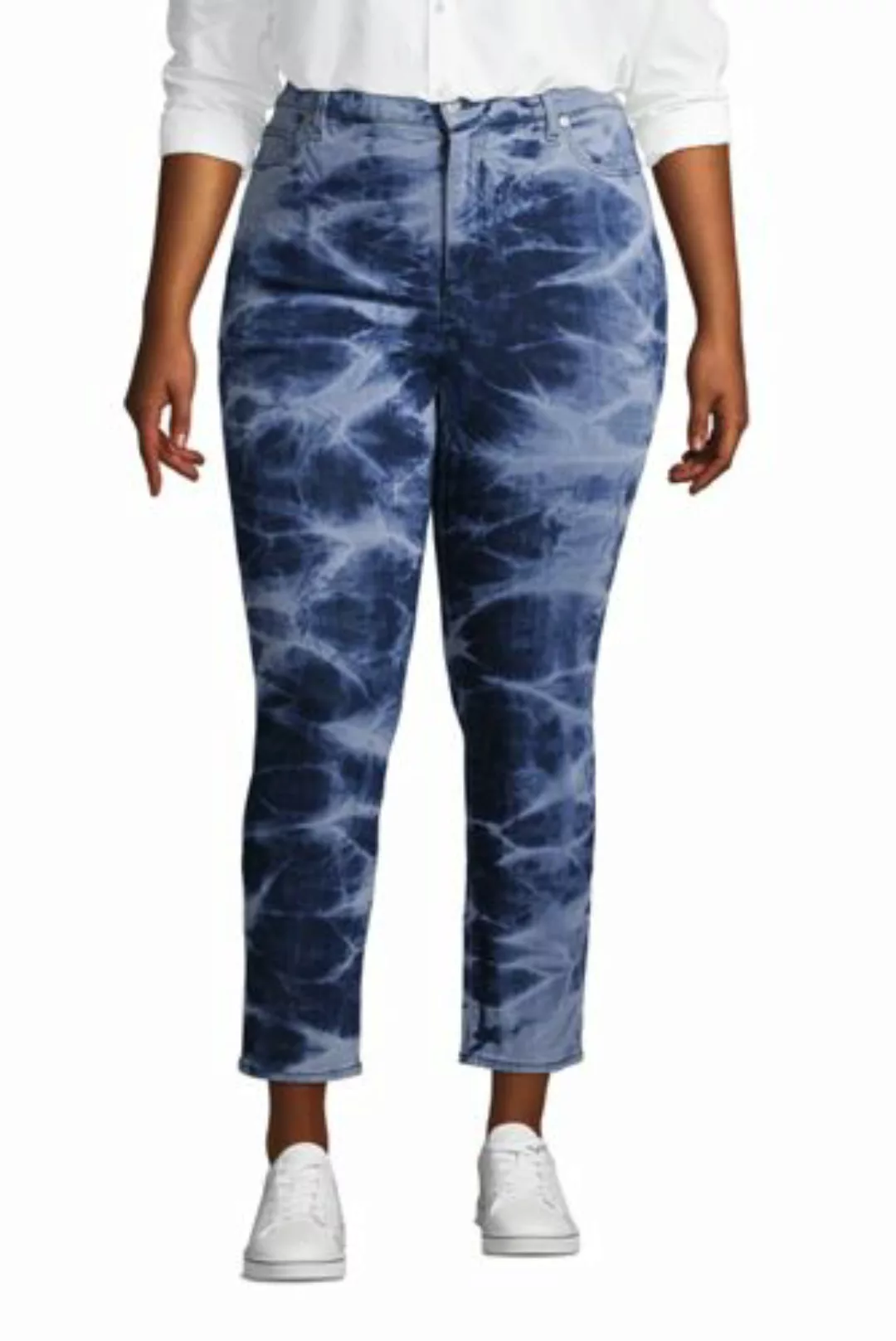 Slim Fit Öko Jeans High Waist in großen Größen, Damen, Größe: 54 Plusgrößen günstig online kaufen