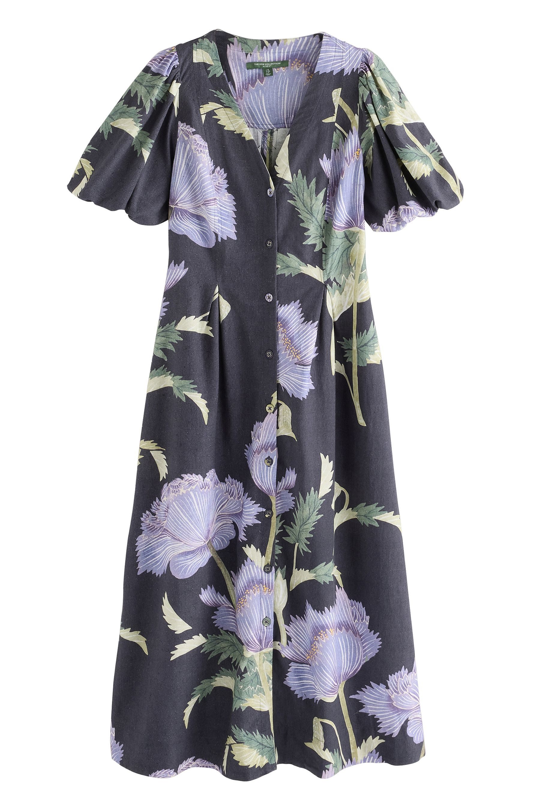 Next Midikleid Durchgeknöpftes Midikleid mit Leinen günstig online kaufen