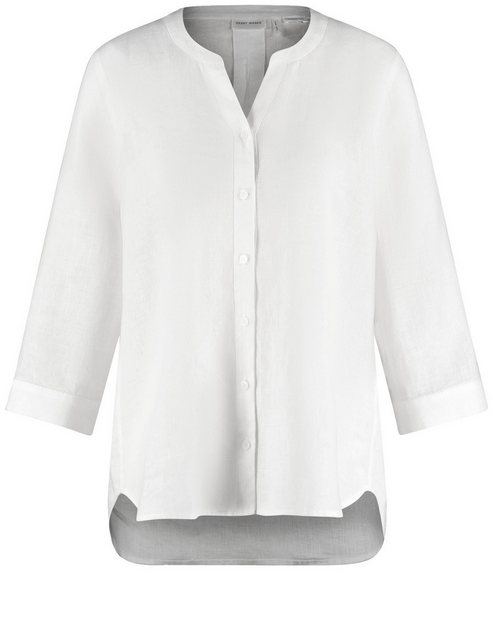 GERRY WEBER Klassische Bluse 3/4 Arm Leinenbluse mit Kellerfalte günstig online kaufen