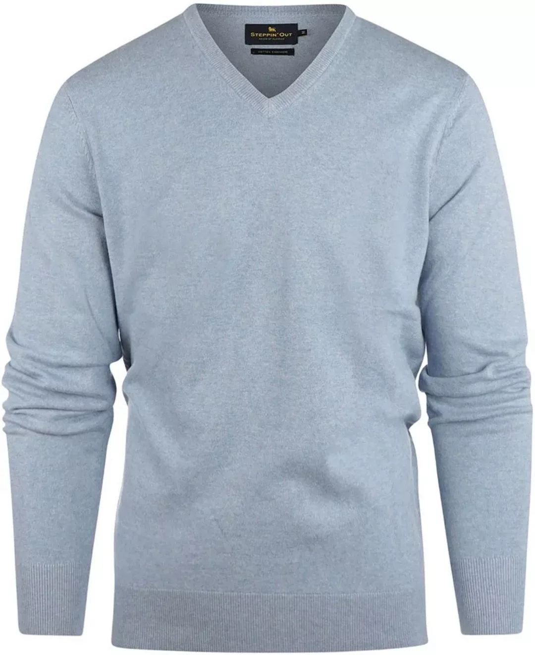 Steppin' Out Pullover Cashmere V-Ausschnitt Sky Blue - Größe XL günstig online kaufen