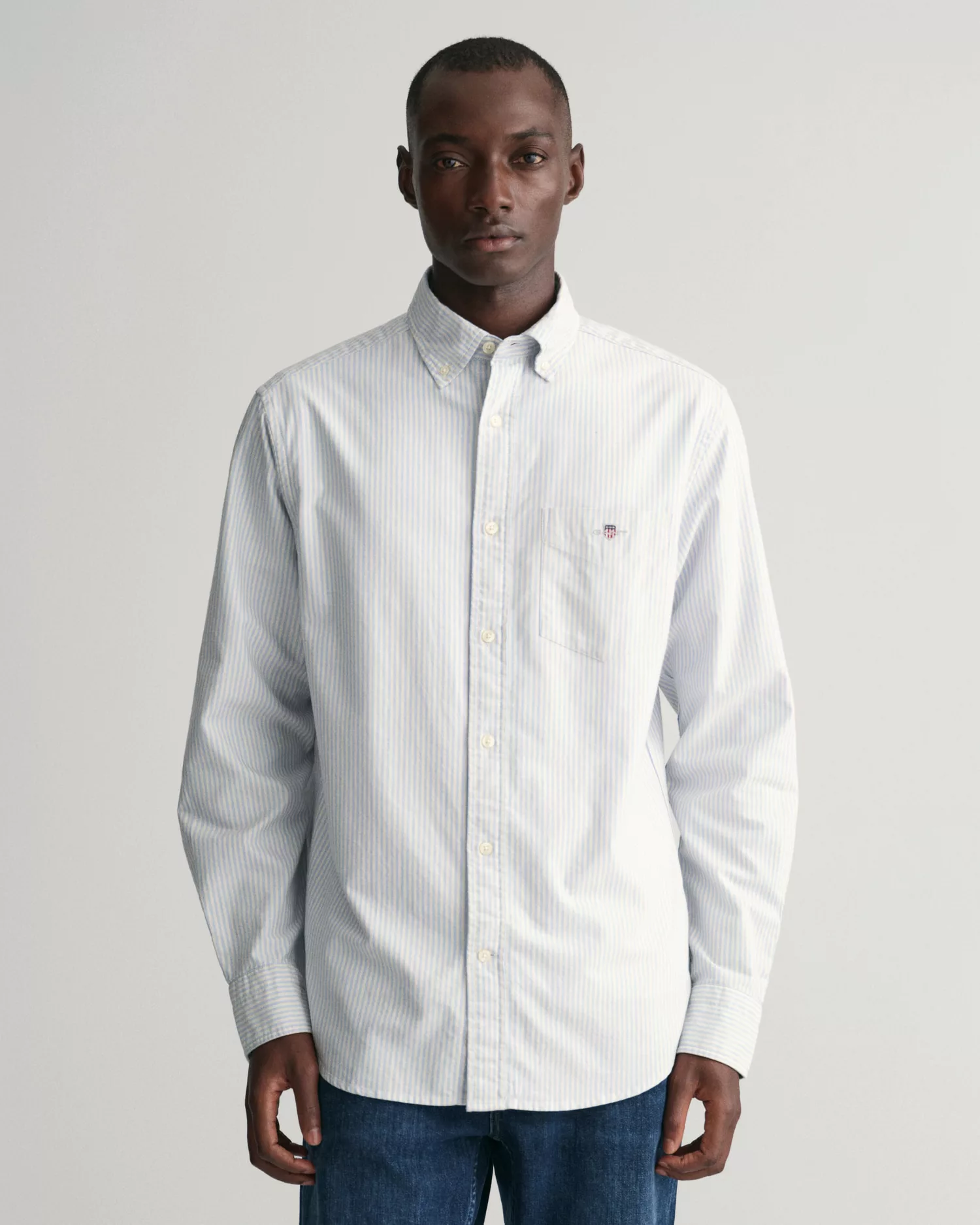 Gant Langarmhemd "Regular Fit Oxford Hemd strukturiert langlebig dicker ges günstig online kaufen