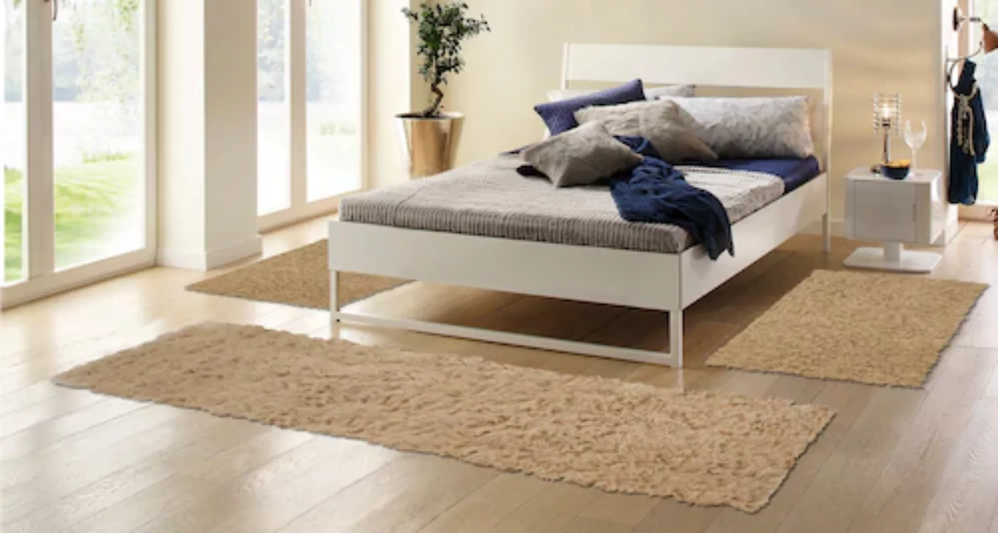 Böing Carpet Bettumrandung »Flokati 1500 g«, (3 tlg.), Bettvorleger, Läufer günstig online kaufen