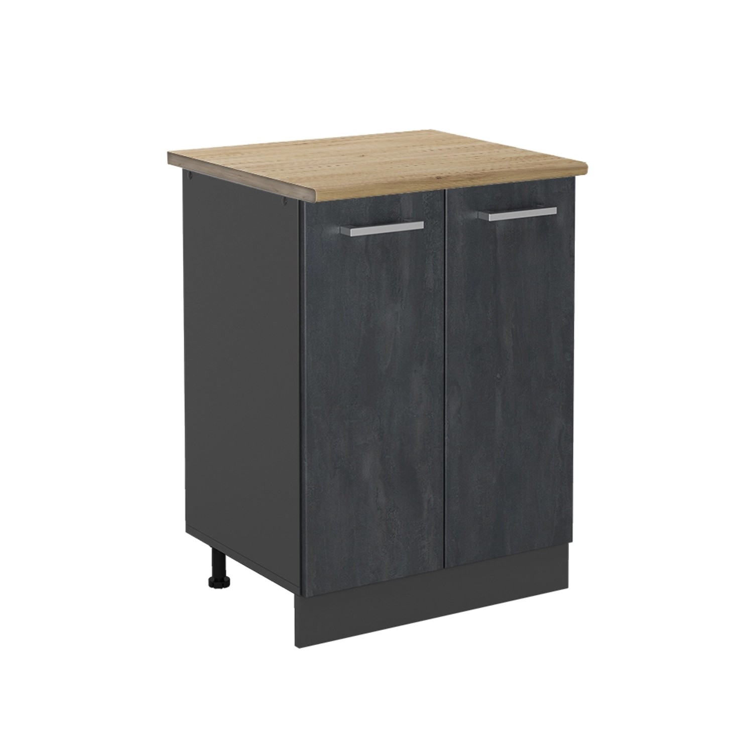 Vicco Unterschrank R-Line, Schwarz Beton/Anthrazit, 60 günstig online kaufen
