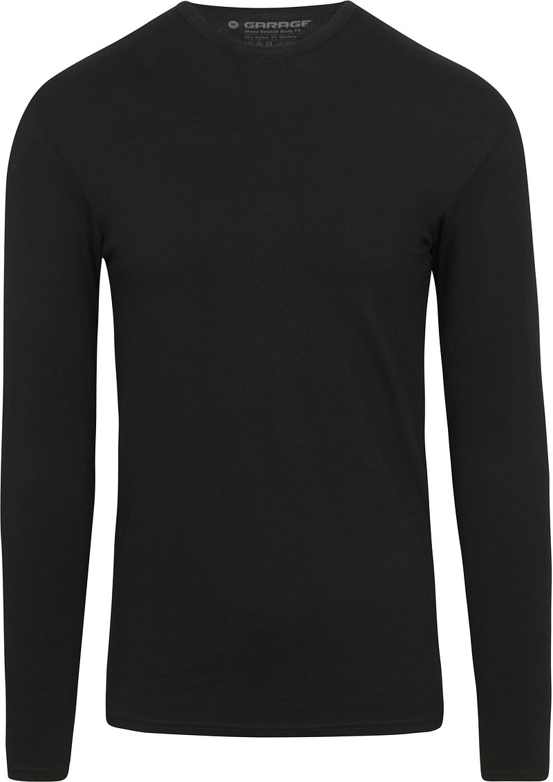 Garage Basic Longsleeve T-Shirt Stretch Schwarz - Größe XL günstig online kaufen