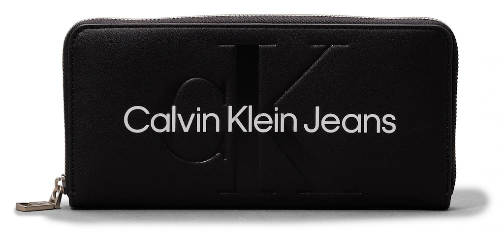 Calvin Klein Jeans Geldbörse "SCULPTED ZIP AROUND MONO", Portemonnaie, Geld günstig online kaufen