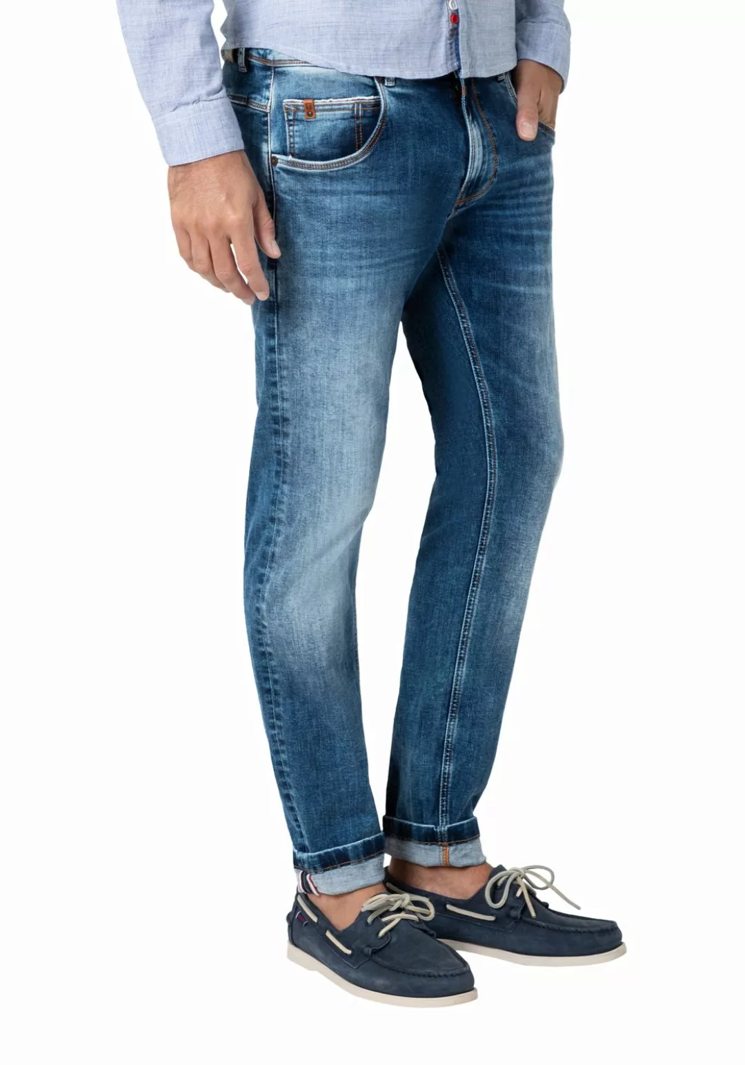 TIMEZONE Herren Jeans SLIM SCOTTTZ - Slim Fit - Blau - Light Indigo Wash günstig online kaufen