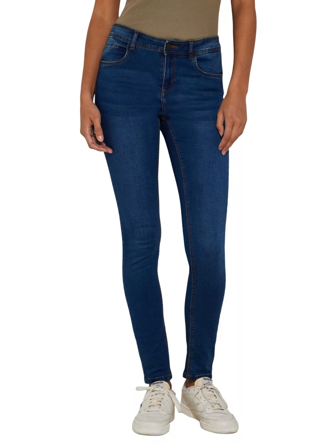 Noisy May Damen Jeans NMJEN NR S.S SHAPER JEANS VI021MB - Slim Fit - Blau - günstig online kaufen