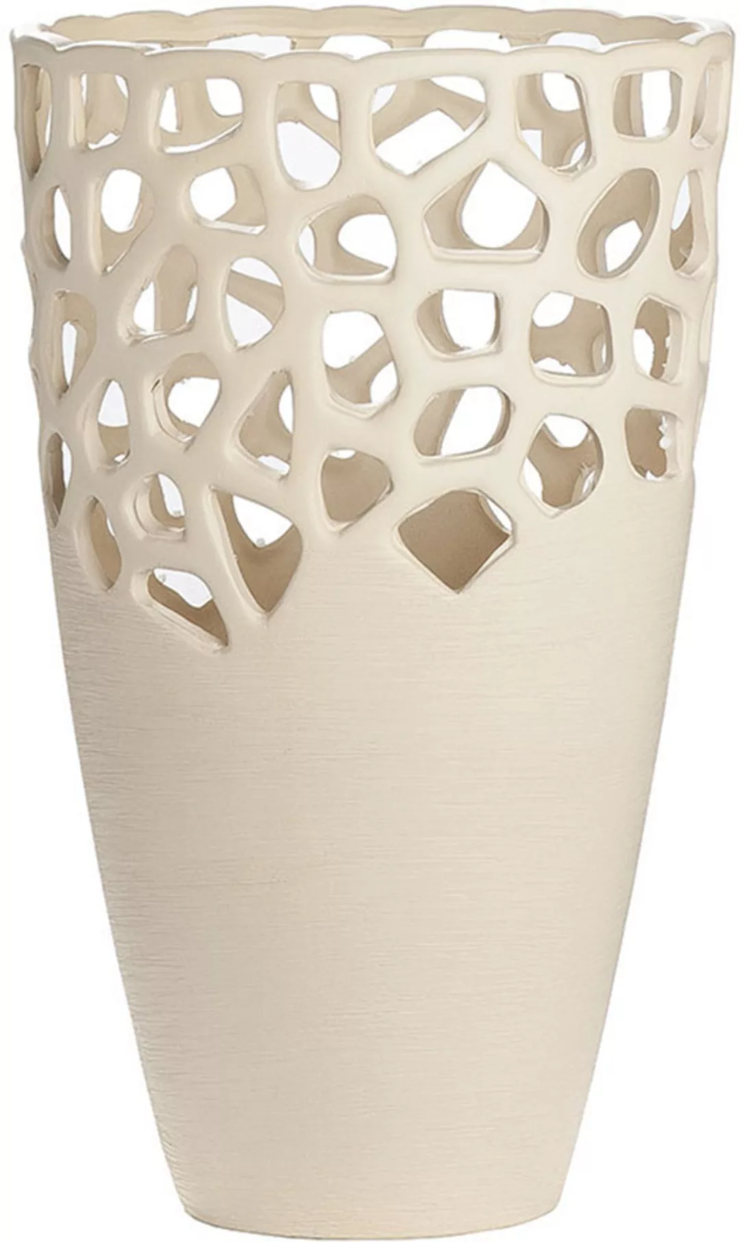 GILDE Tischvase »Bologna, Dekovase mit Cut-Outs«, (1 St.), Vase aus Keramik günstig online kaufen