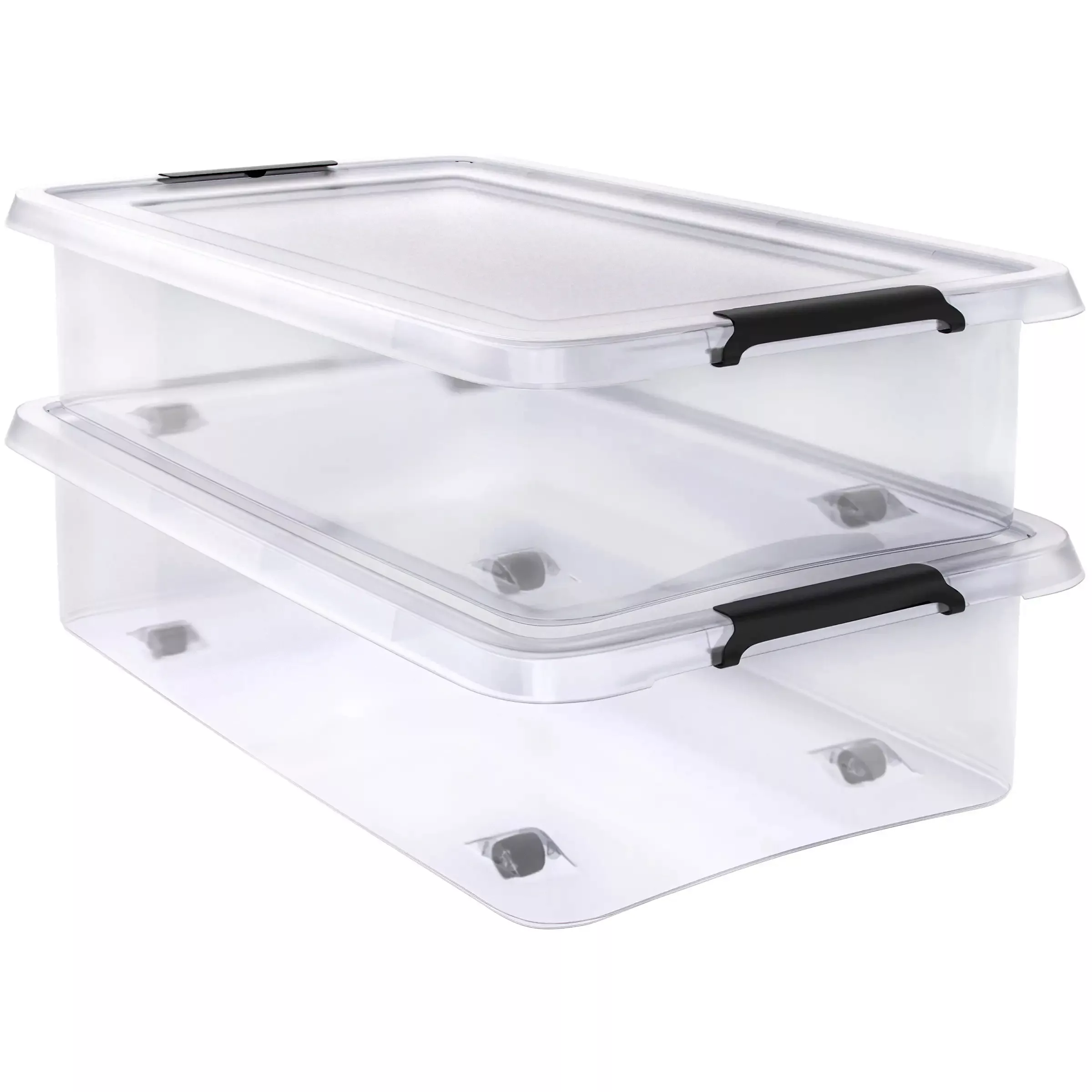 Aufbewahrungsbox 2er-Set Transparent 60x40x17cm 30L günstig online kaufen