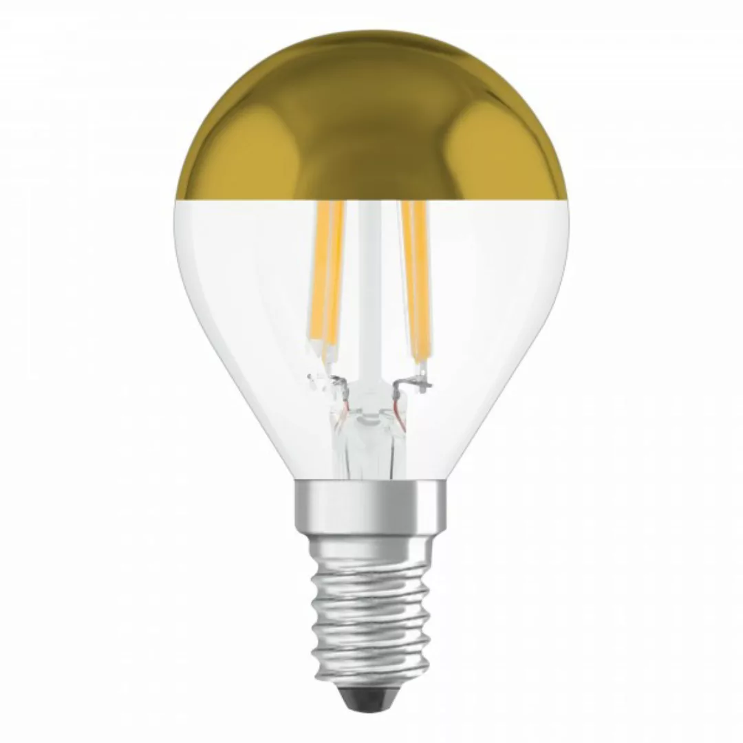 OSRAM LED STAR MIRROR CLASSIC P 34 BLI Warmweiß Filament Gold Verspiegelt E günstig online kaufen