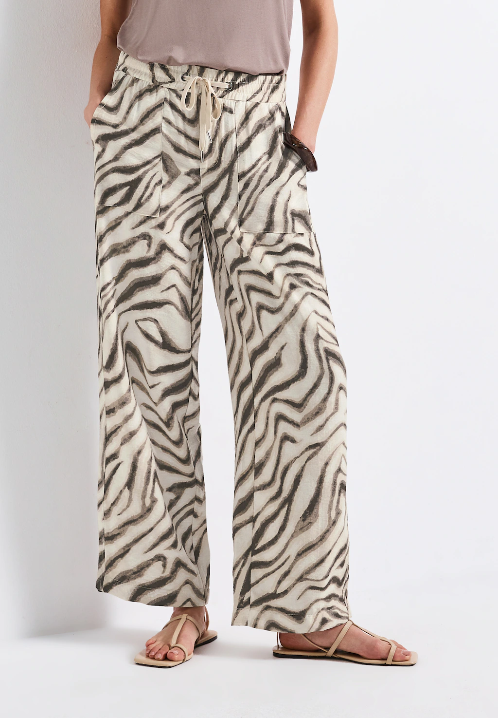 STREET ONE Stoffhose, Sommerhose mit All-Over Print günstig online kaufen