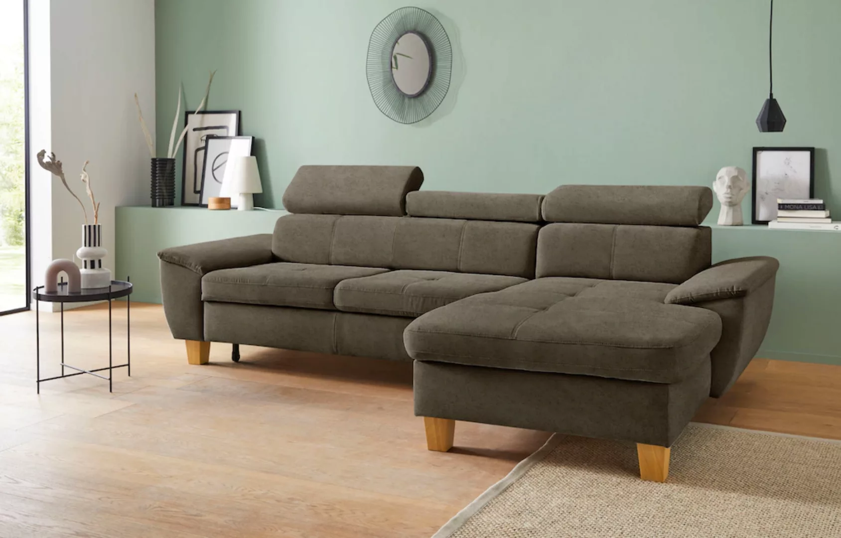 exxpo - sofa fashion Ecksofa "Enya, aufwendige Detailverarbeitung, hoher Si günstig online kaufen