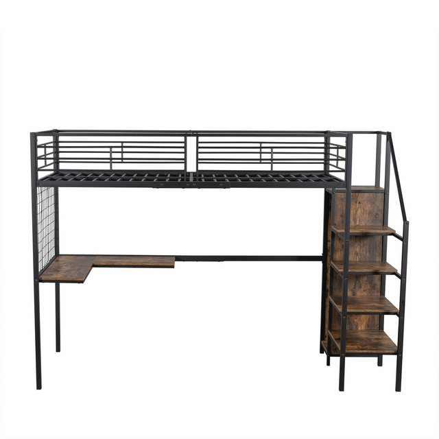 Gotagee Etagenbett Eisenbett Hochbett 90x200cm Kleiderschrank Seitenleiter günstig online kaufen