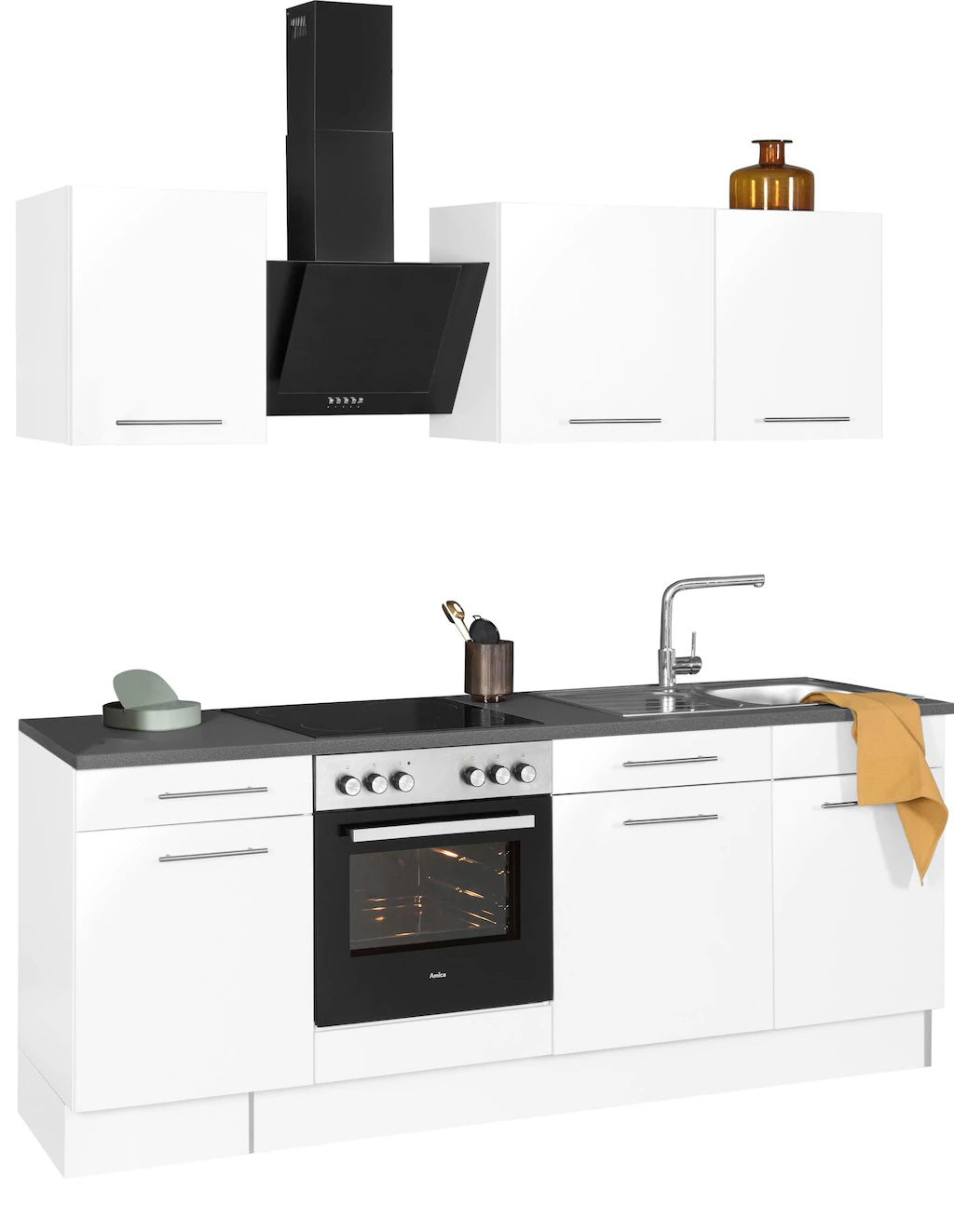 wiho Küchen Küchenzeile "Ela", Breite 220 cm, Soft-Close-Funktion, höhenver günstig online kaufen