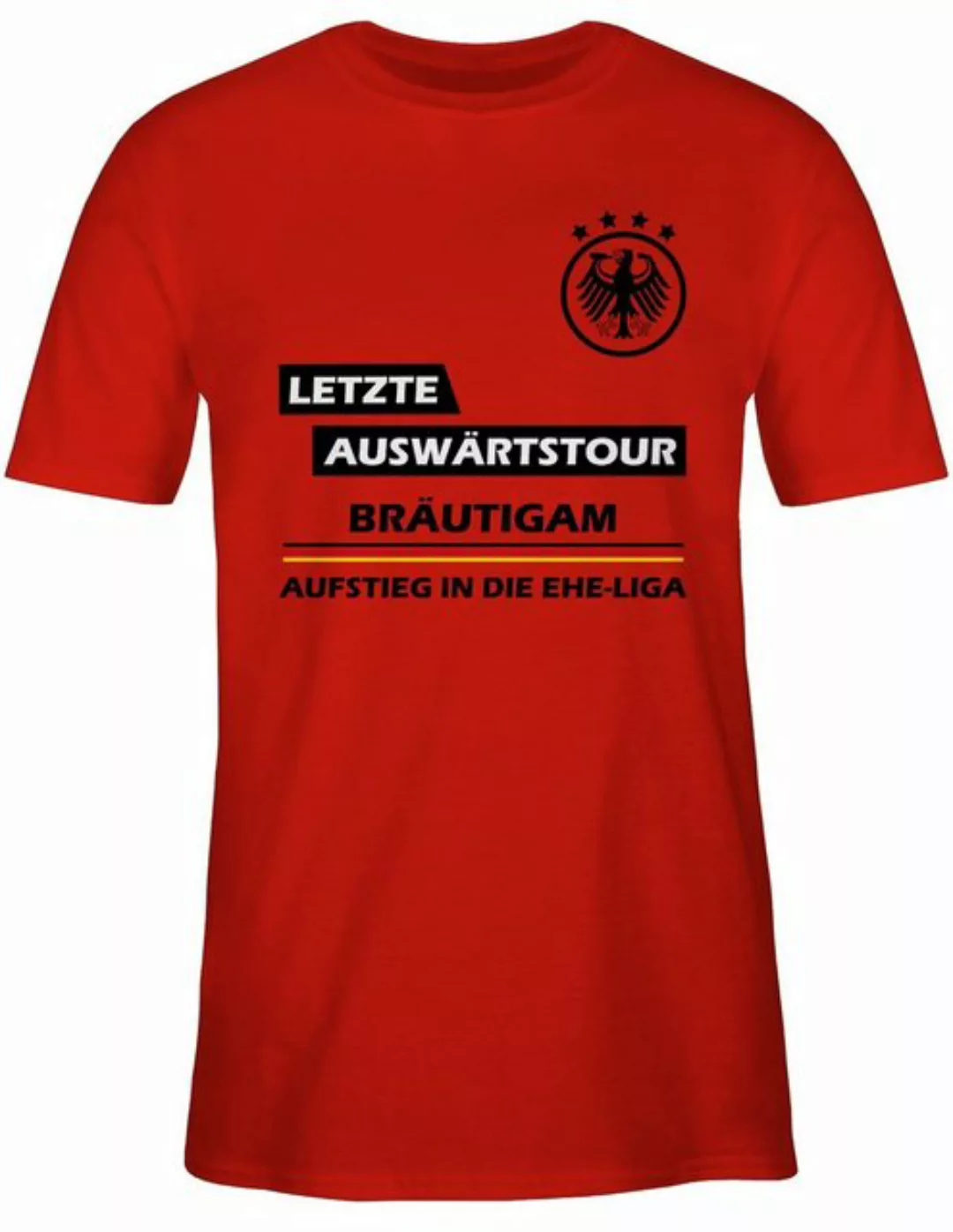 Shirtracer T-Shirt Letzte Auswärtstour Bräutigam JGA Männer günstig online kaufen