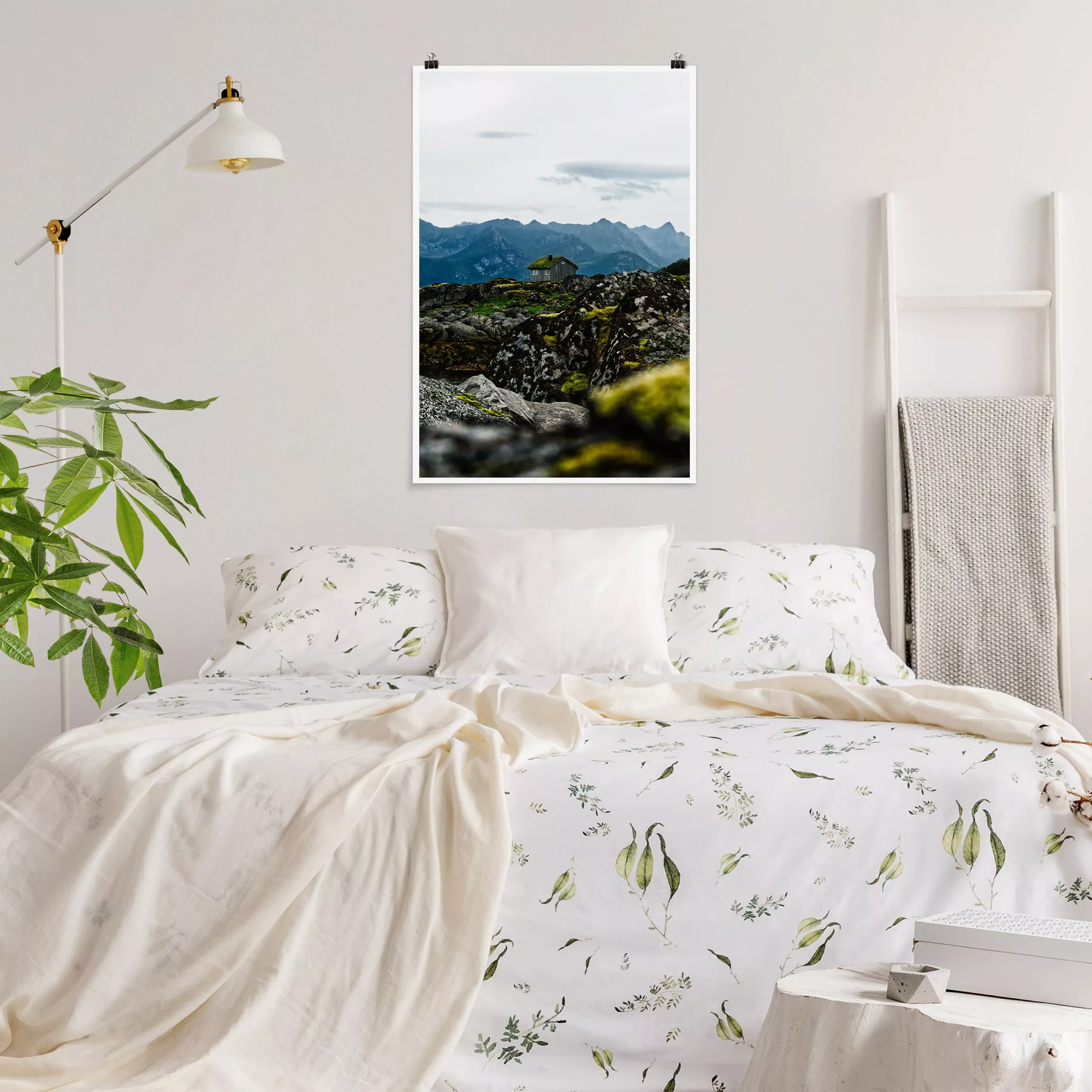 Poster Einsame Hütte in Norwegen günstig online kaufen