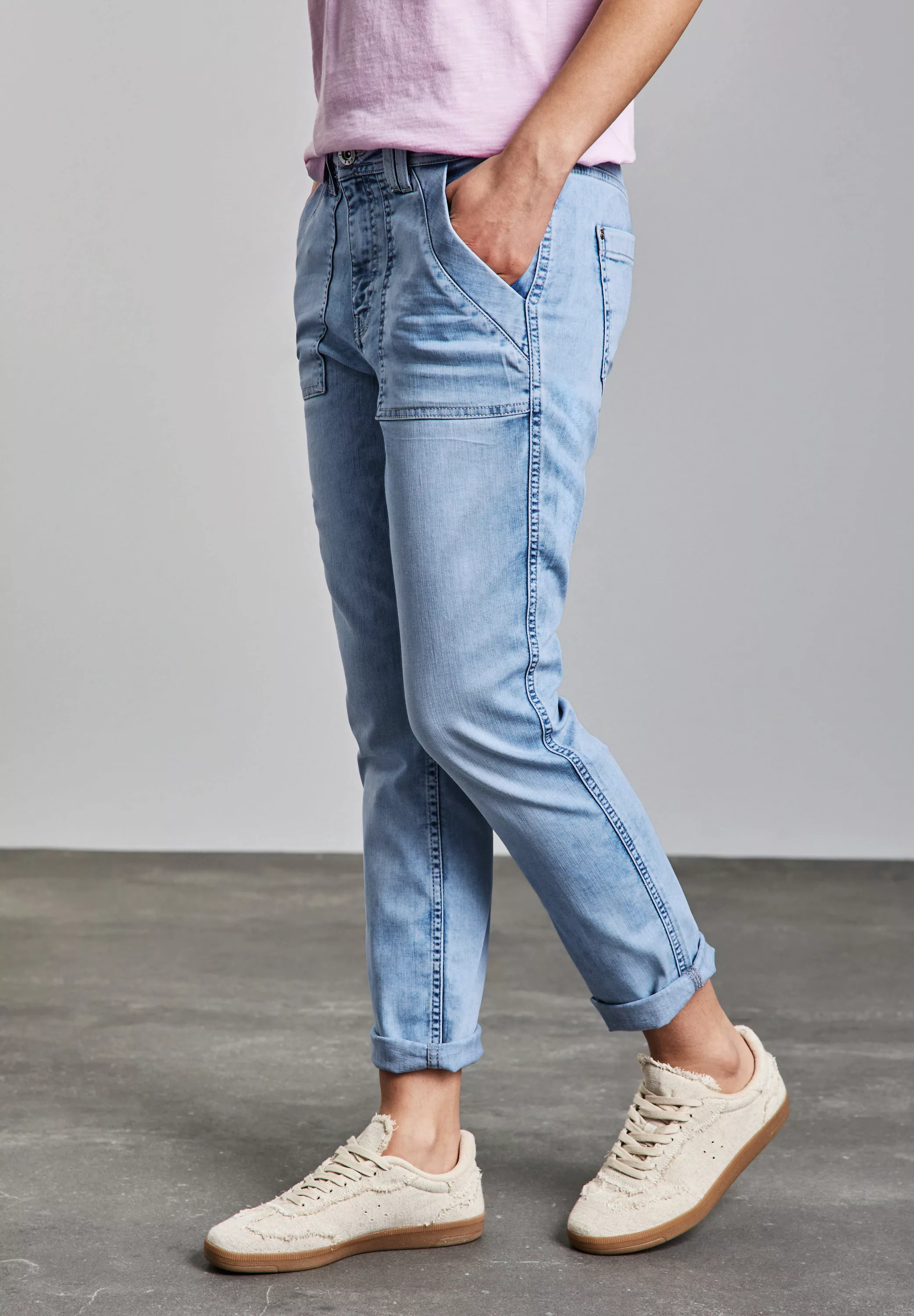 STREET ONE Relax-fit-Jeans im Cargo-Look günstig online kaufen