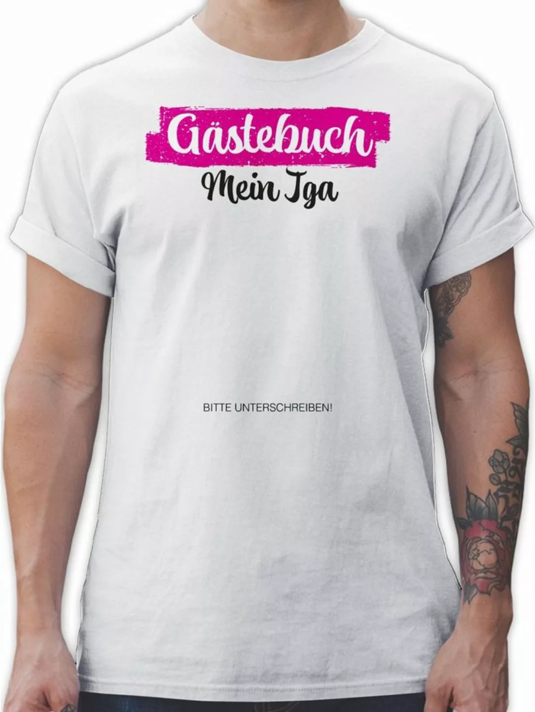 Shirtracer T-Shirt JGA Gästebuch I Gästeliste Unterschreiben JGA Männer günstig online kaufen