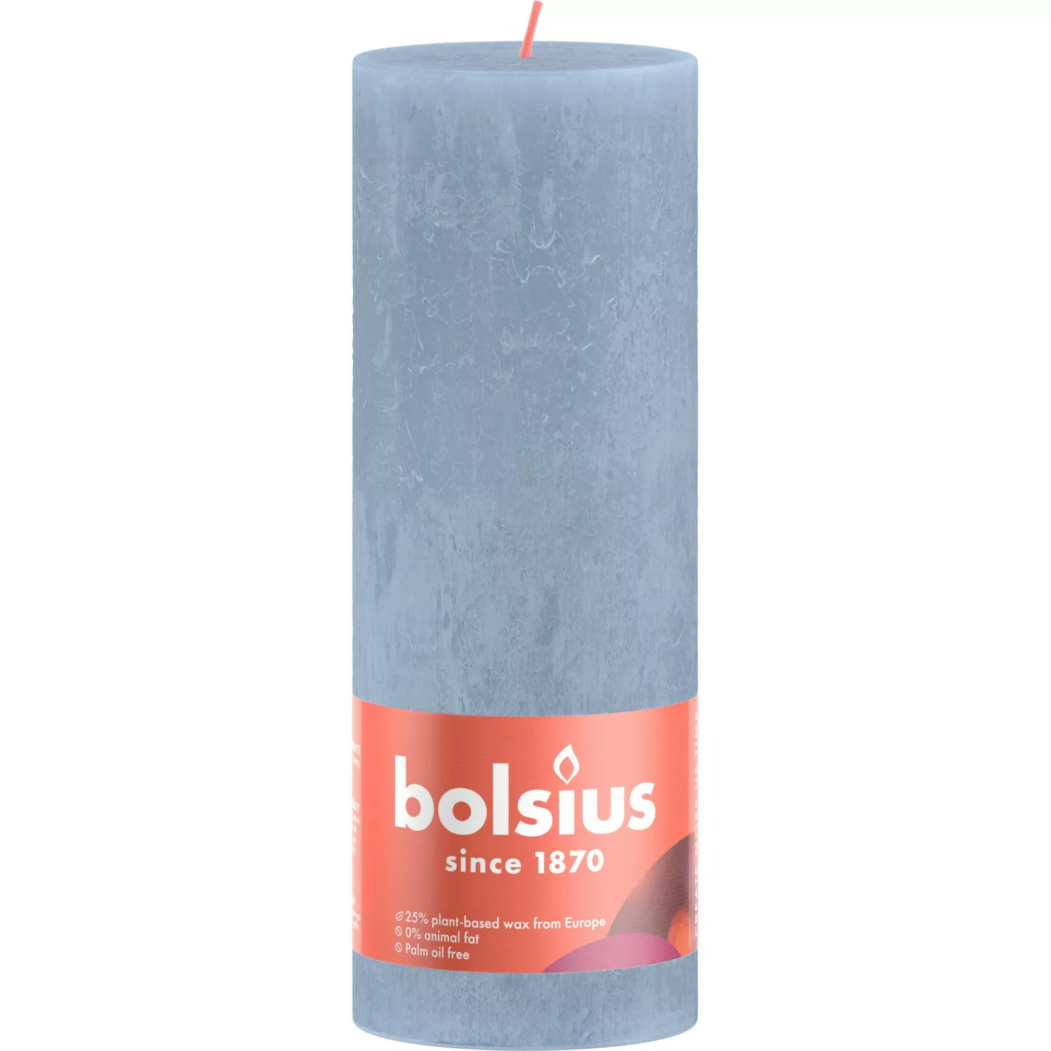 Bolsius Rustik-Kerze Shine Winter Edition Ø 6,8 cm x 19 cm Himmelblau günstig online kaufen