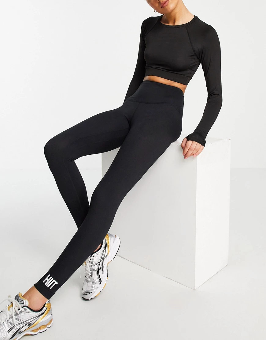 HIIT – Core – Leggings mit Logo in Schwarz günstig online kaufen