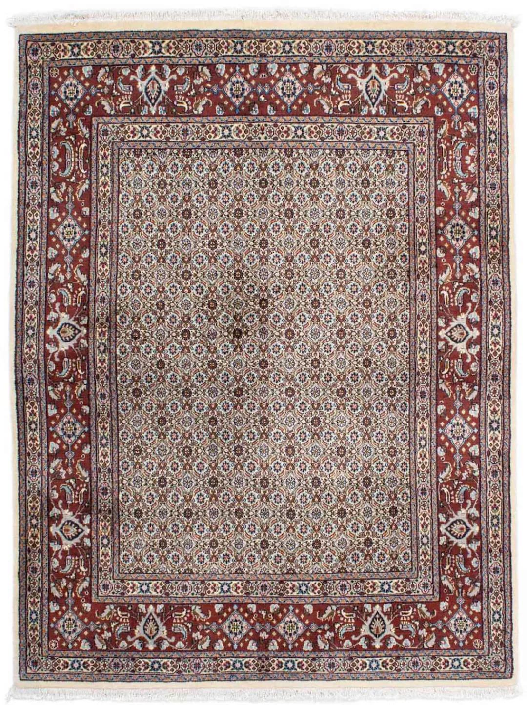 morgenland Wollteppich »Moud Stark Gemustert Beige 202 x 150 cm«, rechtecki günstig online kaufen