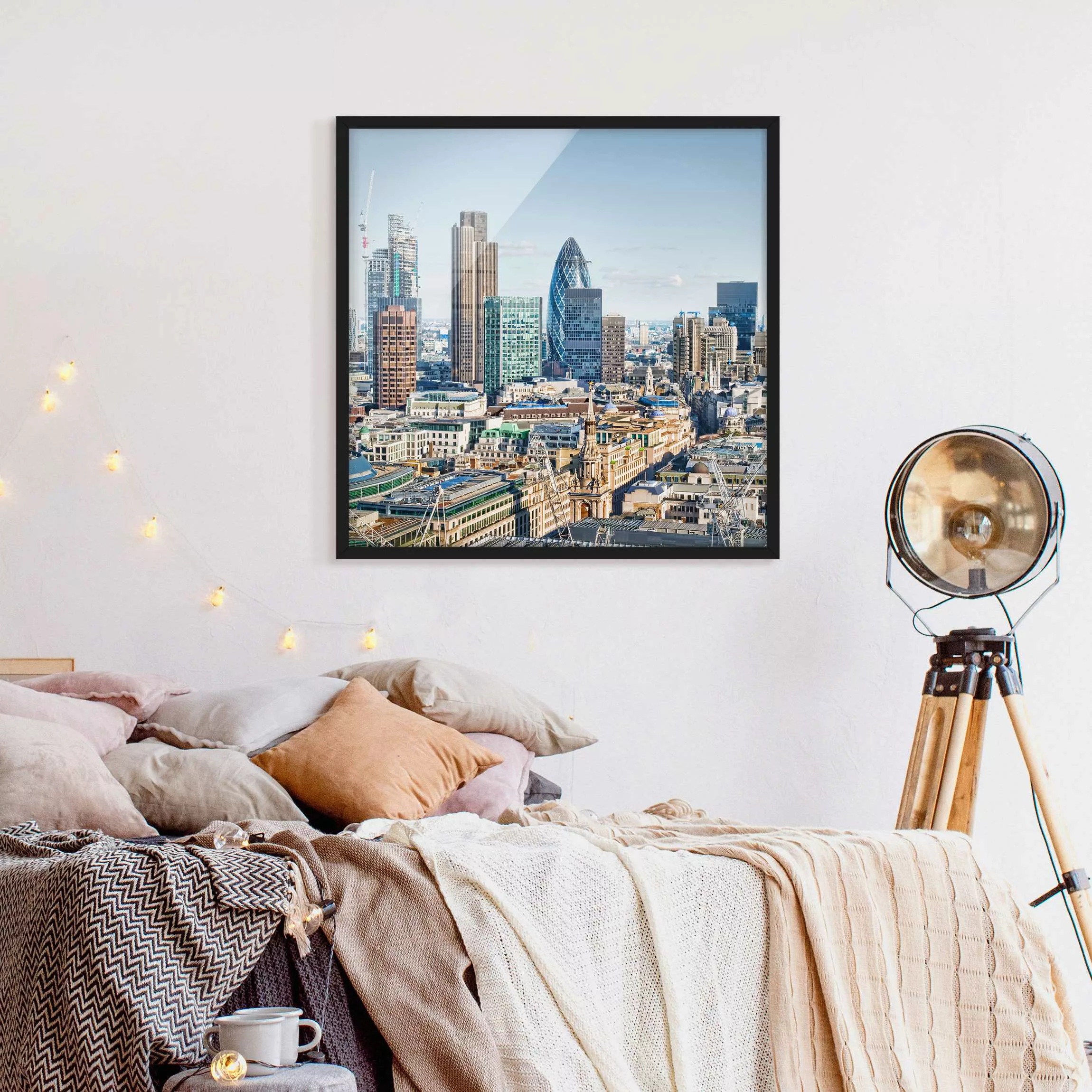 Bild mit Rahmen Architektur & Skyline - Quadrat City of London günstig online kaufen