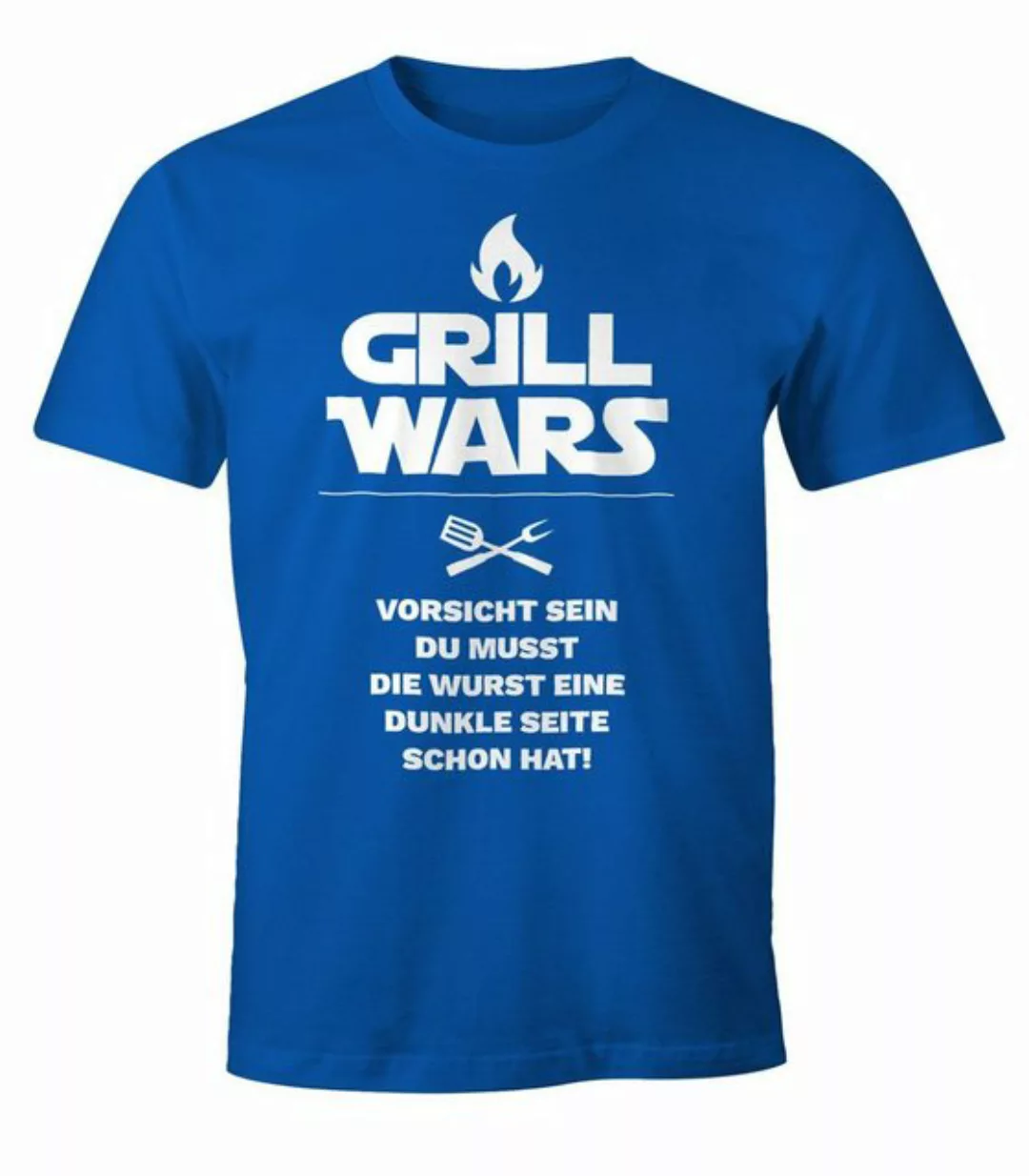 MoonWorks Print-Shirt Herren T-Shirt Grill Wars mit Spruch Fun-Shirt Moonwo günstig online kaufen