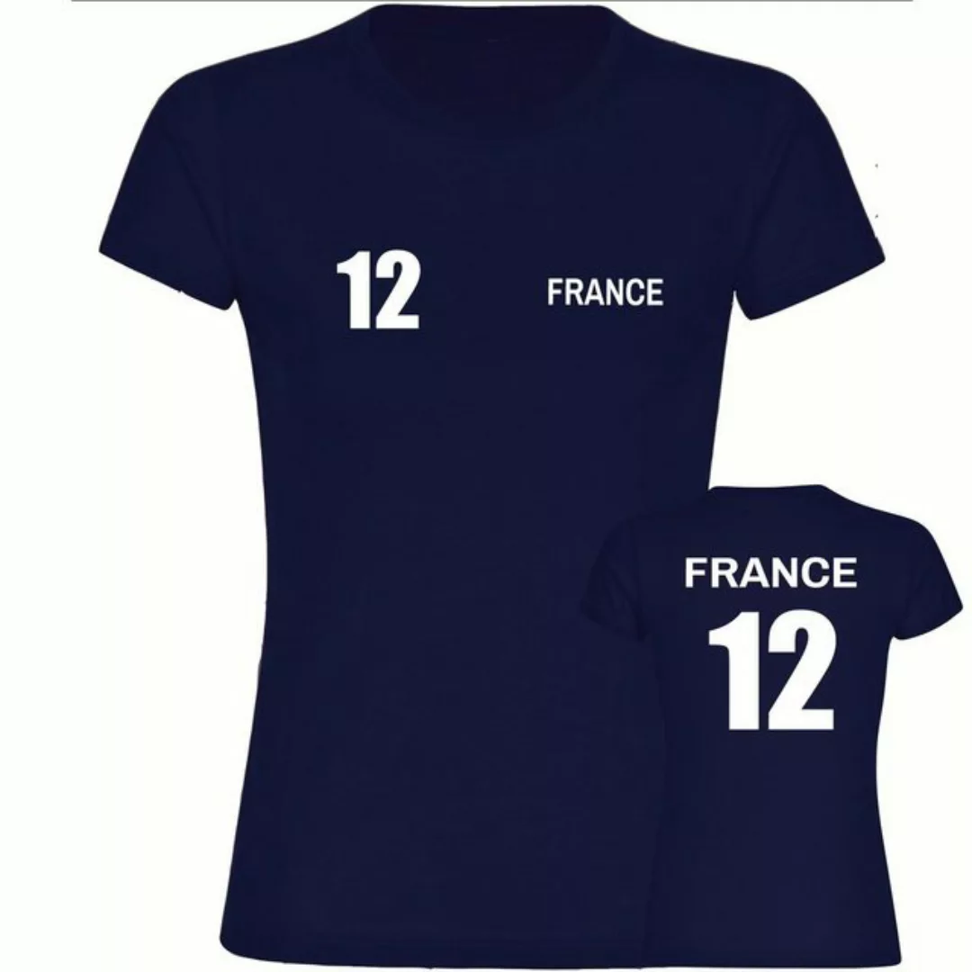 multifanshop T-Shirt Damen France - Trikot 12 - Frauen günstig online kaufen