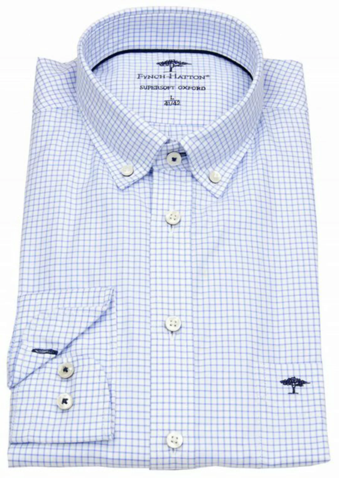 FYNCH-HATTON Karohemd Button-Down-Kragen günstig online kaufen