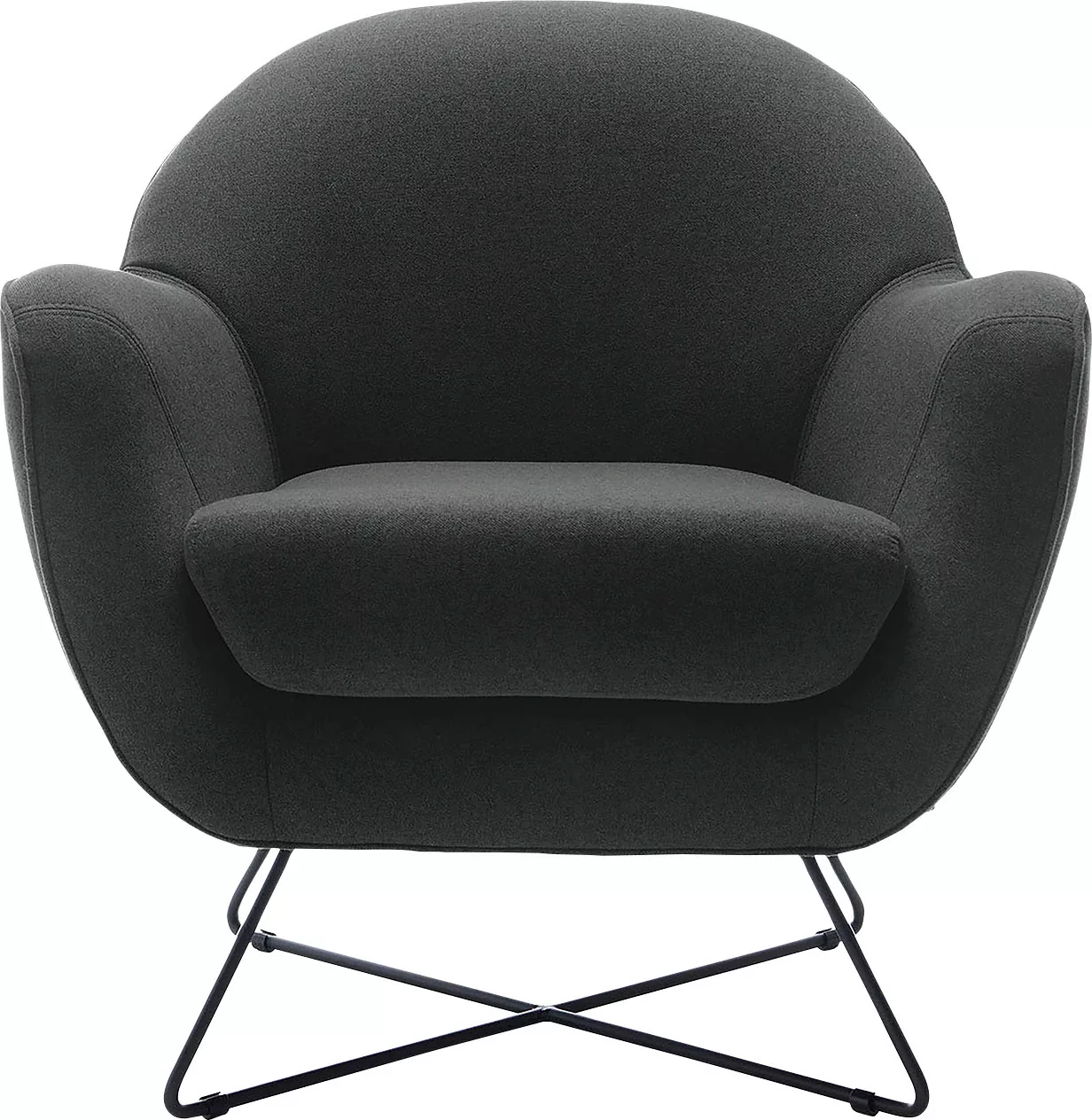 TRENDMANUFAKTUR Sessel "Evora", in zeitlosem Stil mit modernem Metallgestel günstig online kaufen