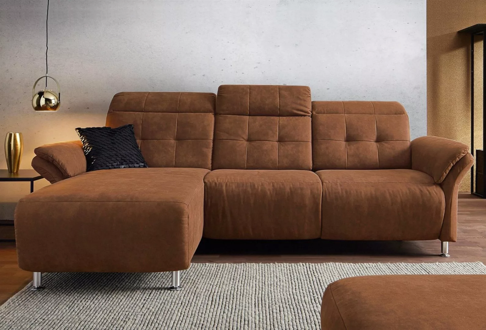 Places of Style Ecksofa Manhattan L-Form, 2 Sitze mit elektrischer Relaxfun günstig online kaufen